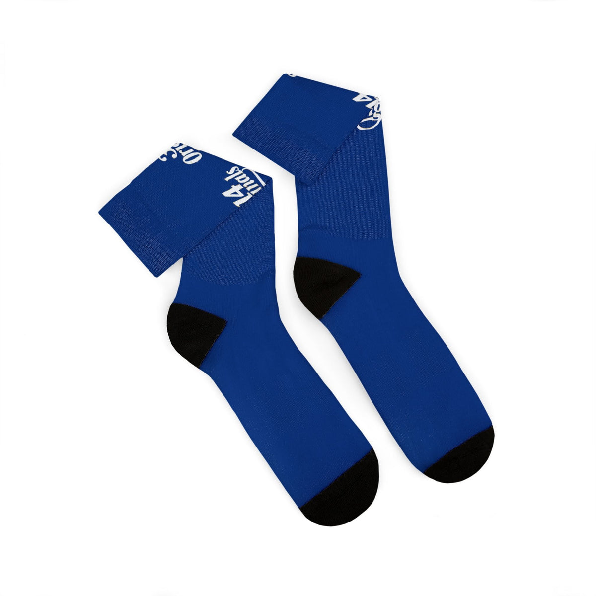 Blue Sublimation Socks with '314 Originals' Script — Athletic Crew Socks - 314 Originals