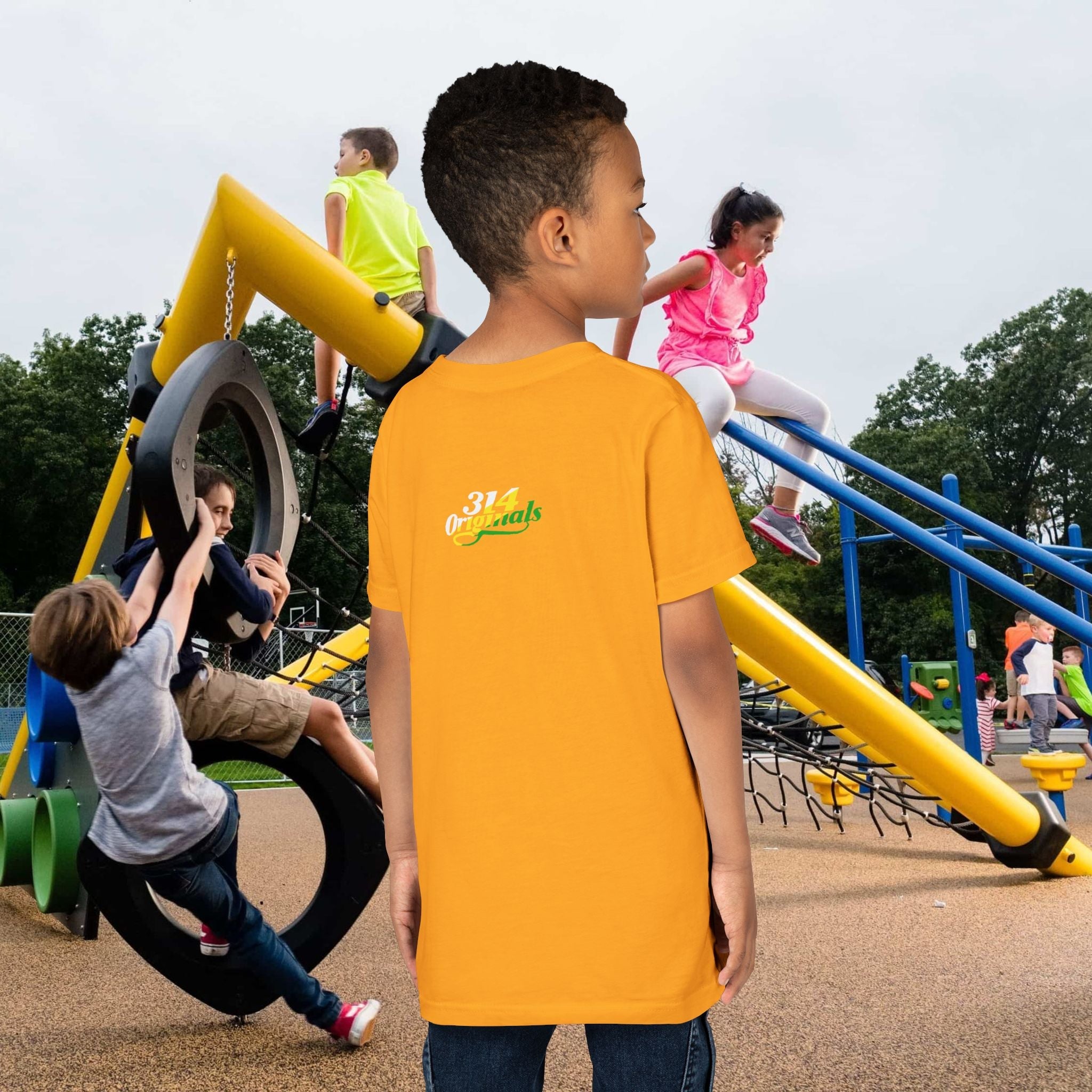 Boys "Favorite Kid" Retro Yellow & Green Graphic T-Shirt - 314 Originals