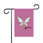Breast Cancer Awareness Butterfly Garden Flag – 'Awareness' Pink Ribbon House Banner - 314 Originals