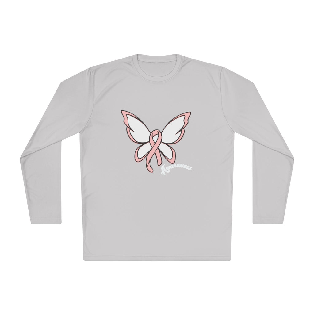 Breast Cancer Awareness Ribbon Butterfly Long Sleeve Tee - 314 Originals