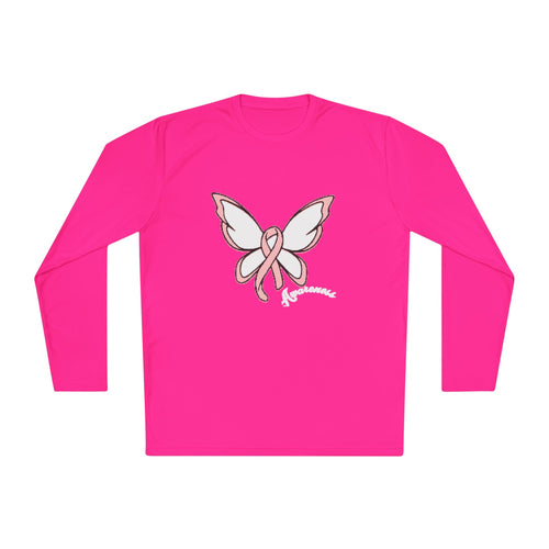 Breast Cancer Awareness Ribbon Butterfly Long Sleeve Tee - 314 Originals