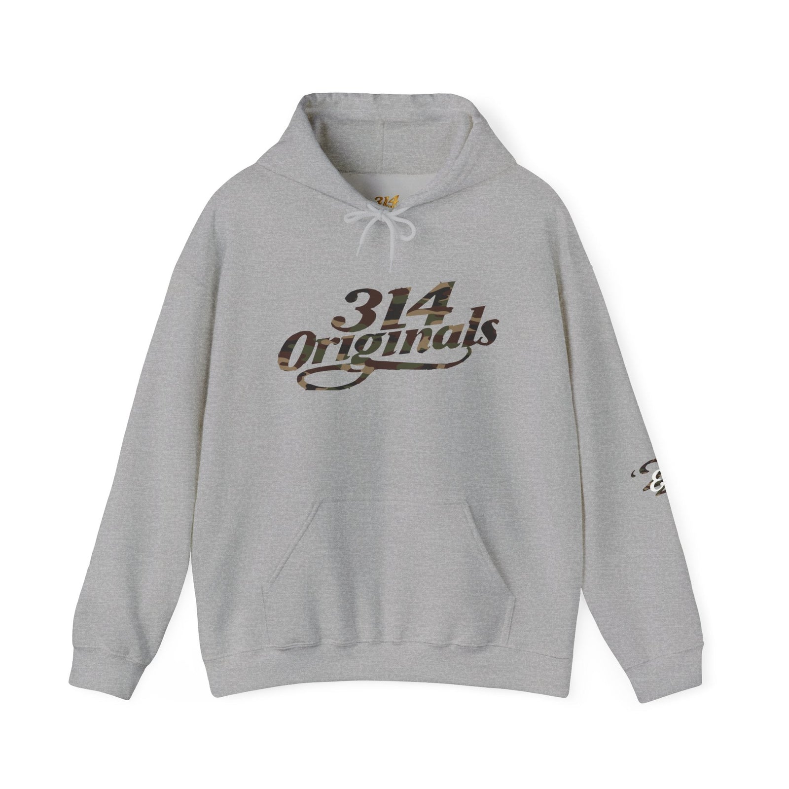 Camo '314' Script Hoodie — City Pride Casual Pullover - 314 Originals