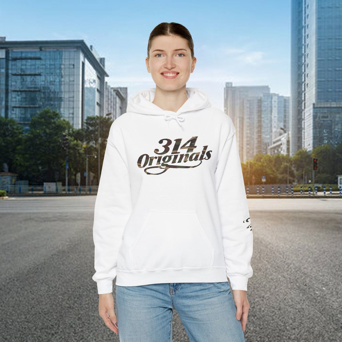 Camo '314' Script Hoodie — City Pride Casual Pullover - 314 Originals