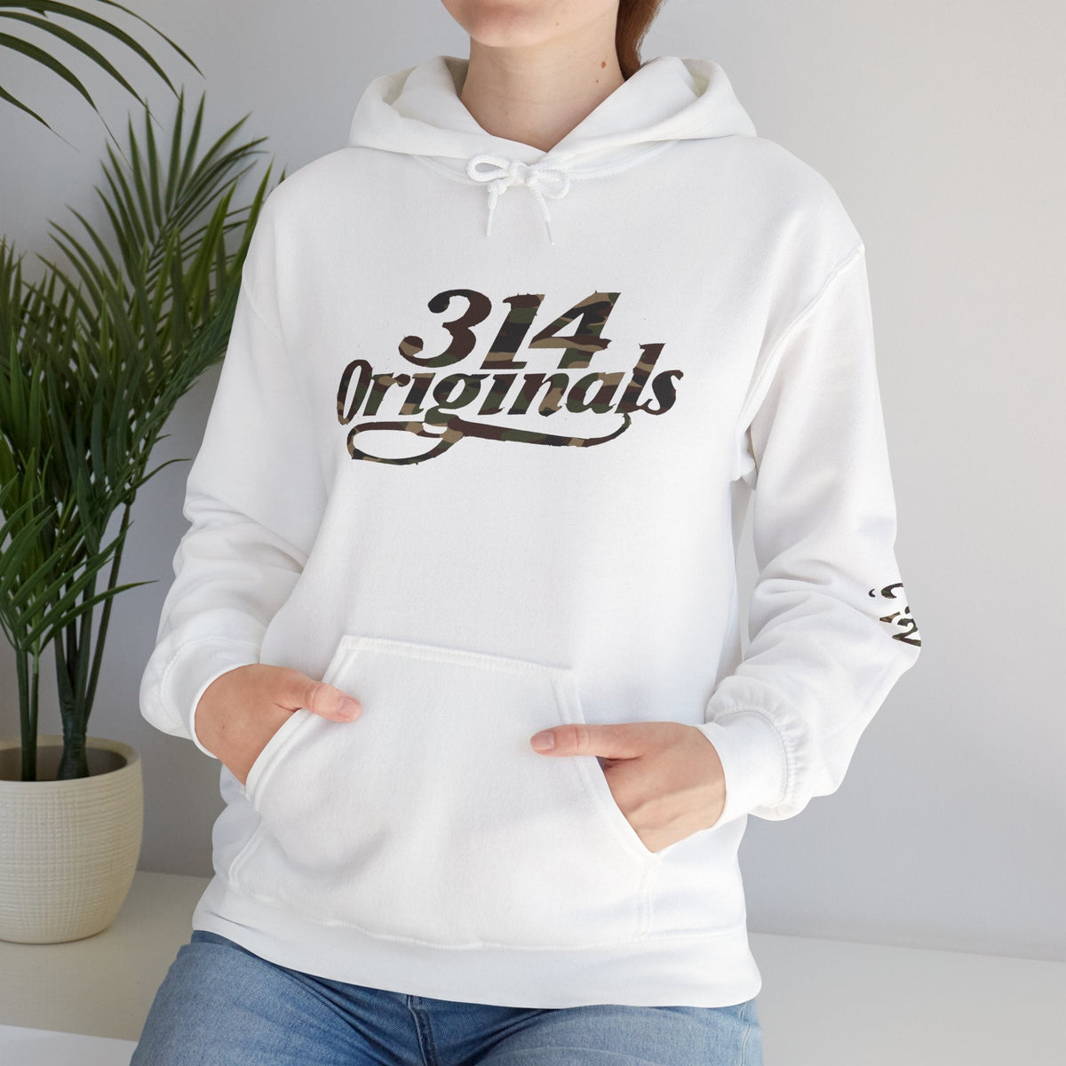 Camo '314' Script Hoodie — City Pride Casual Pullover - 314 Originals