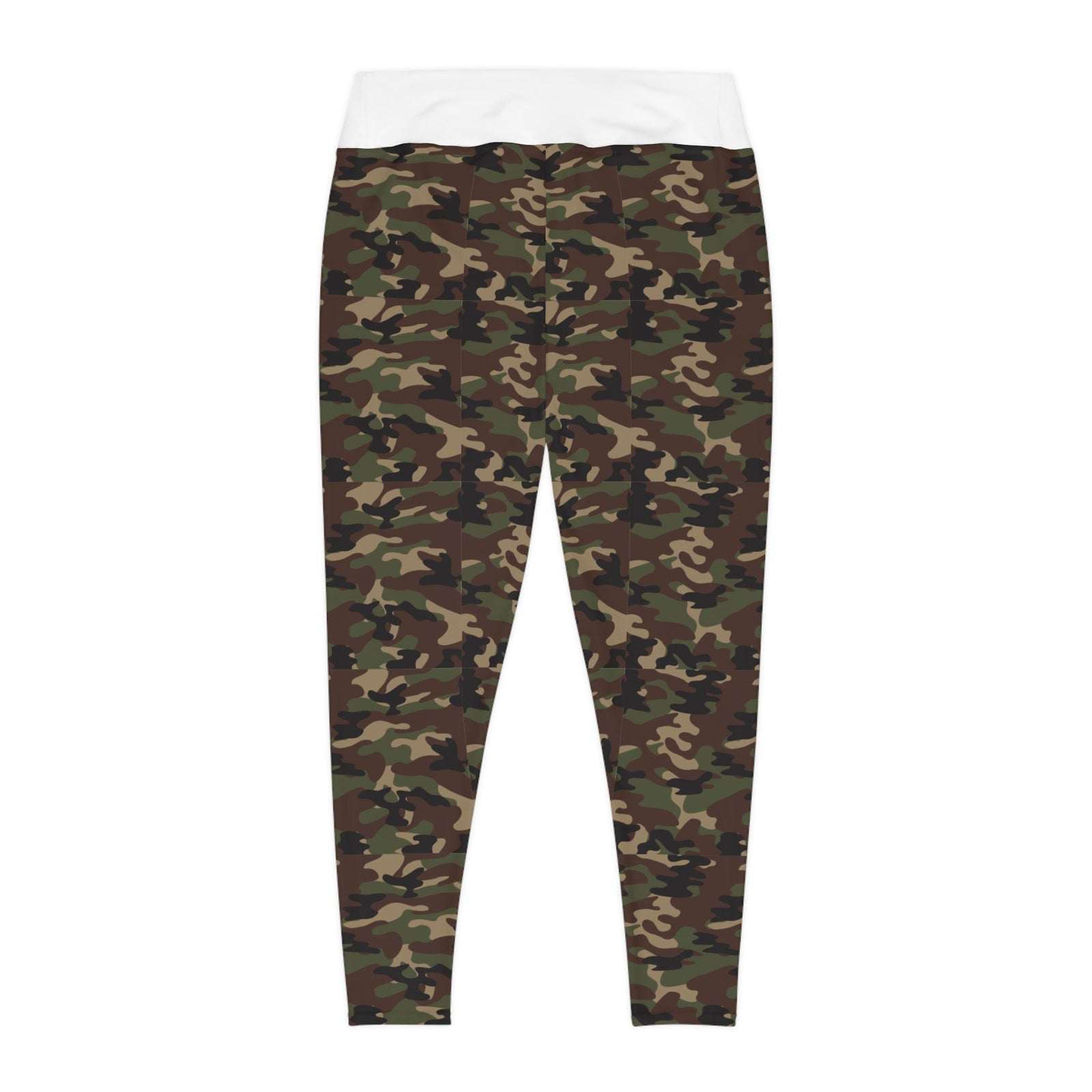 Camo Plus Size Leggings — Subtle Side Script Graphic, Comfortable Everyday Activewear - 314 Originals