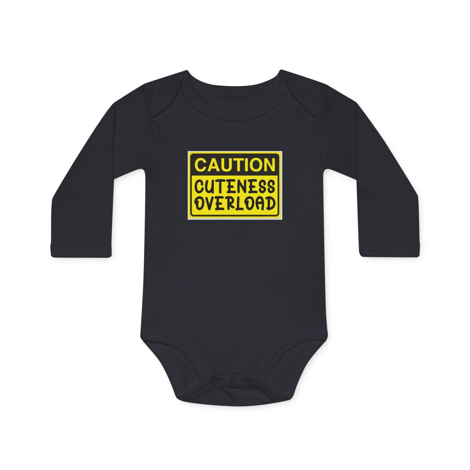 Caution: Cuteness Overload Baby Bodysuit – 314 Originals Long-Sleeve Organic Onesie - 314 Originals