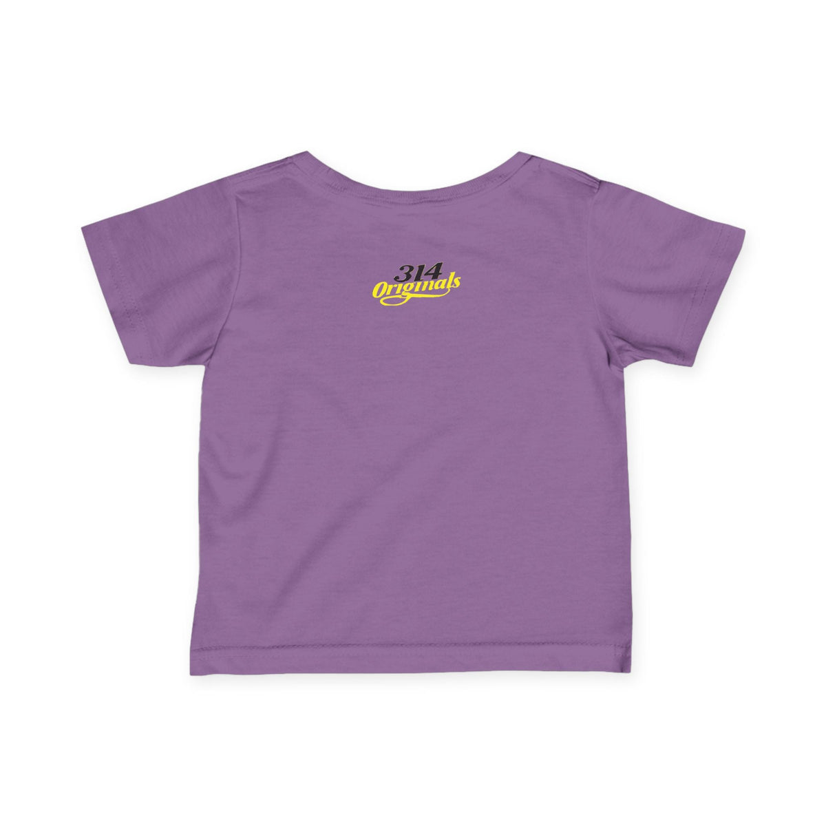 "Caution: Cuteness Overload" — Baby T-Shirt (Yellow Warning Sign) - 314 Originals