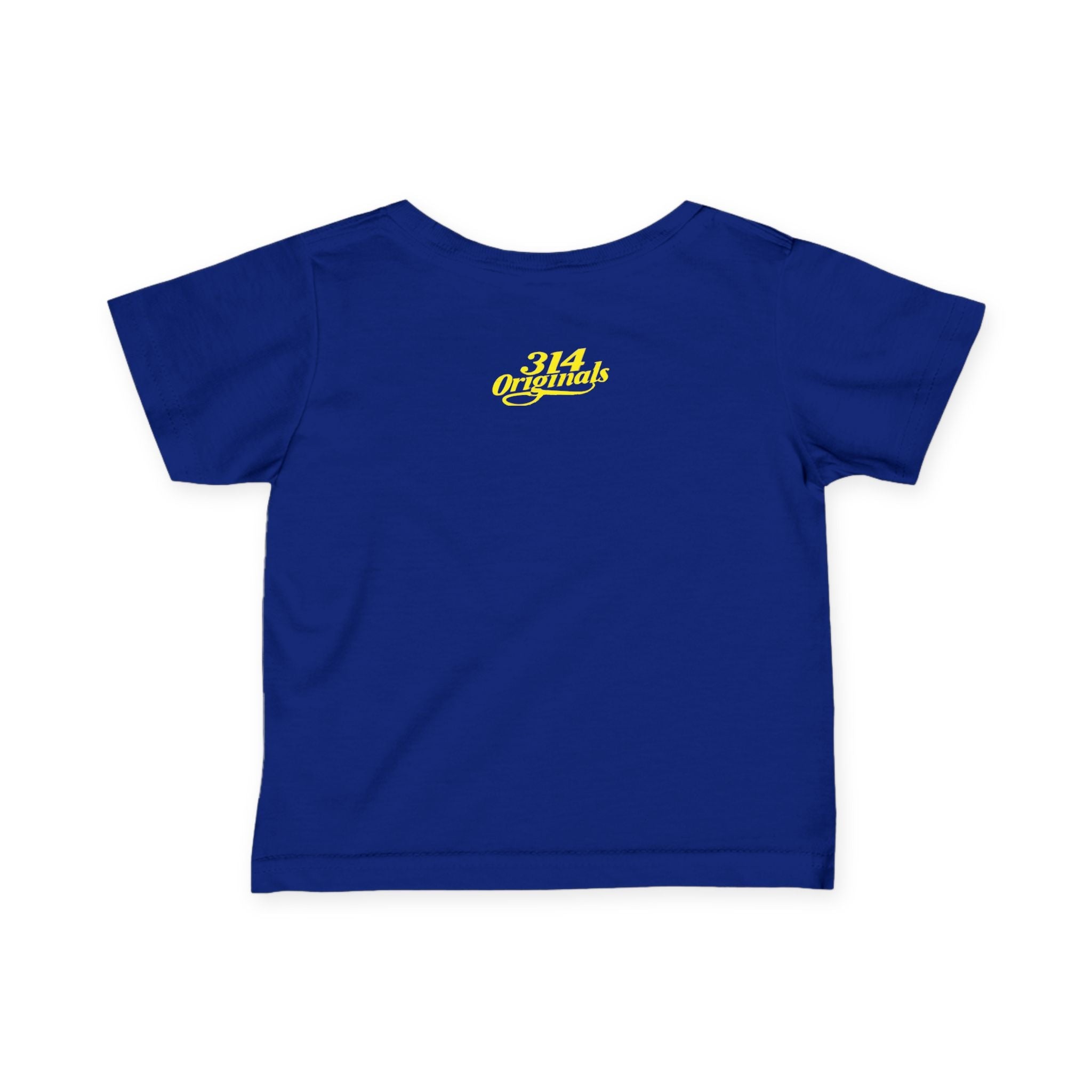 "Caution: Cuteness Overload" — Baby T-Shirt (Yellow Warning Sign) - 314 Originals