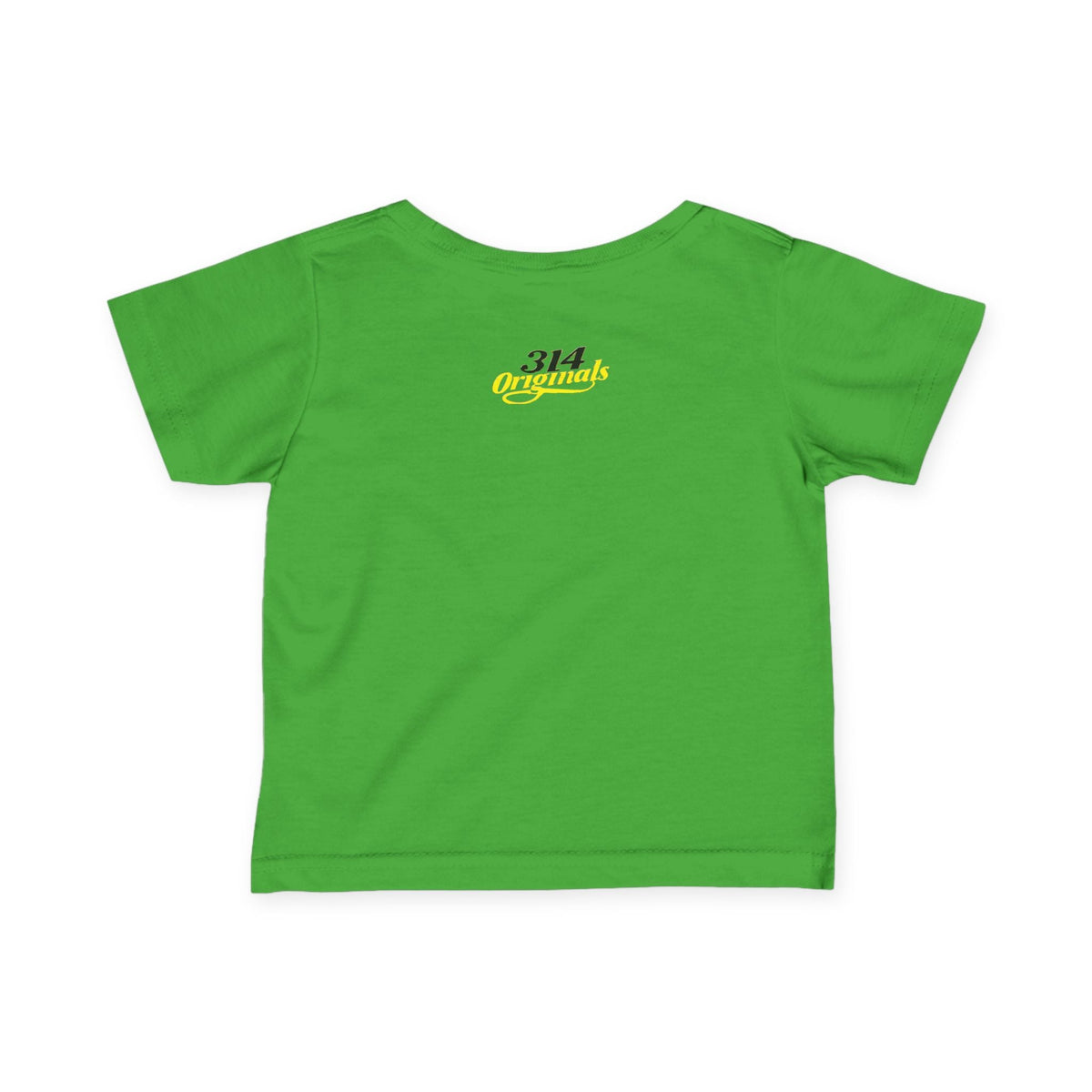"Caution: Cuteness Overload" — Baby T-Shirt (Yellow Warning Sign) - 314 Originals