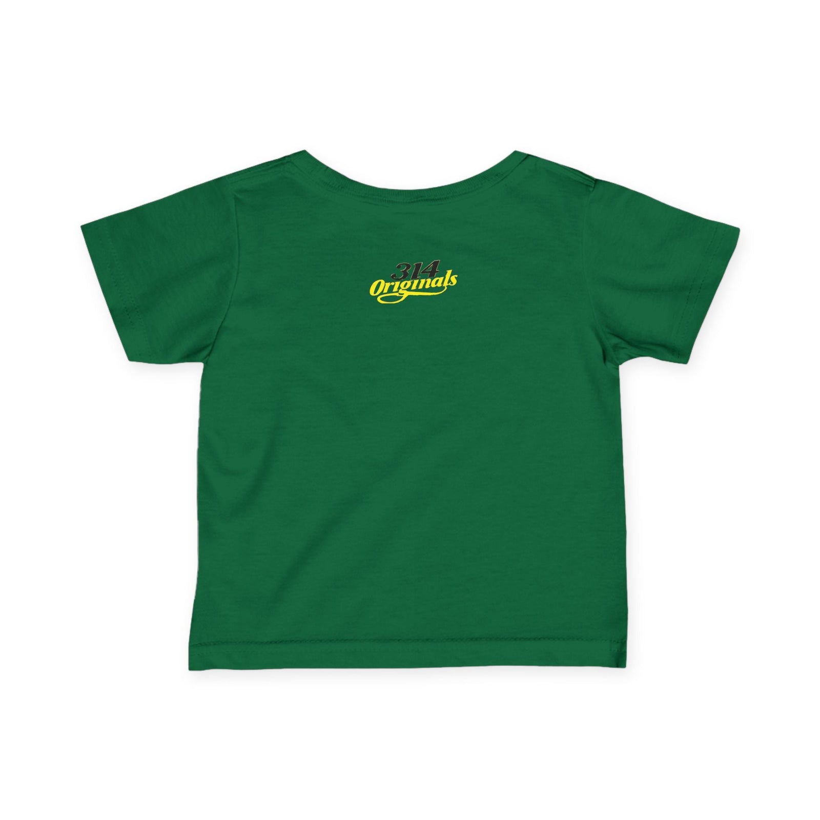 "Caution: Cuteness Overload" — Baby T‑Shirt (Yellow Warning Sign) - 314 Originals