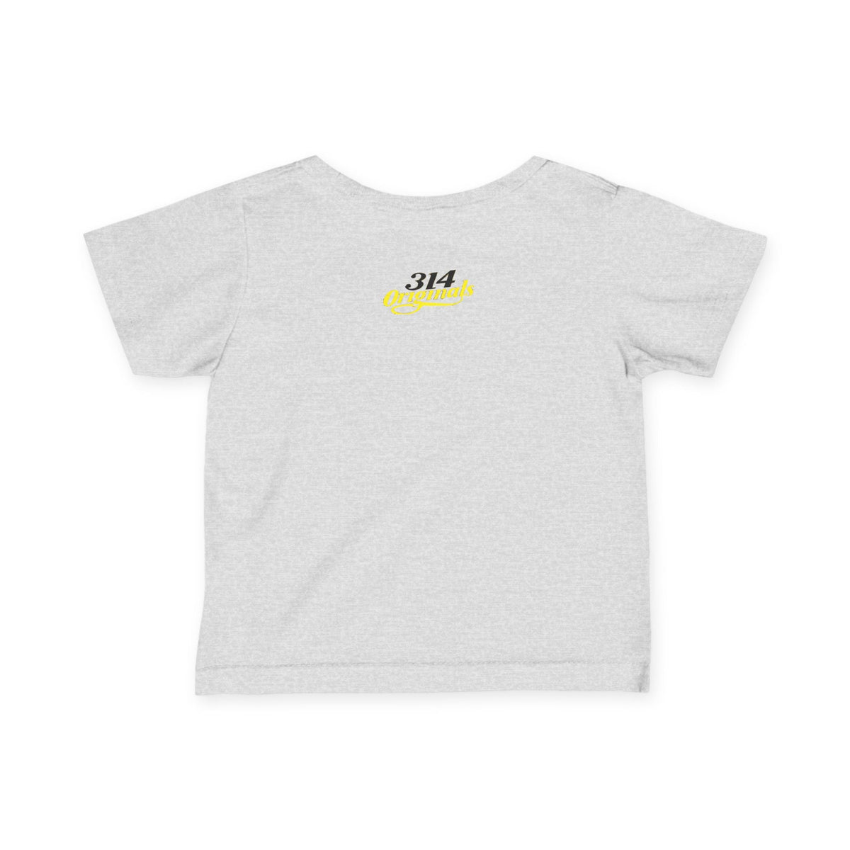 "Caution: Cuteness Overload" — Baby T-Shirt (Yellow Warning Sign) - 314 Originals