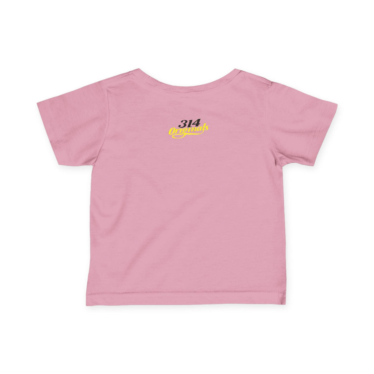 "Caution: Cuteness Overload" — Baby T-Shirt (Yellow Warning Sign) - 314 Originals