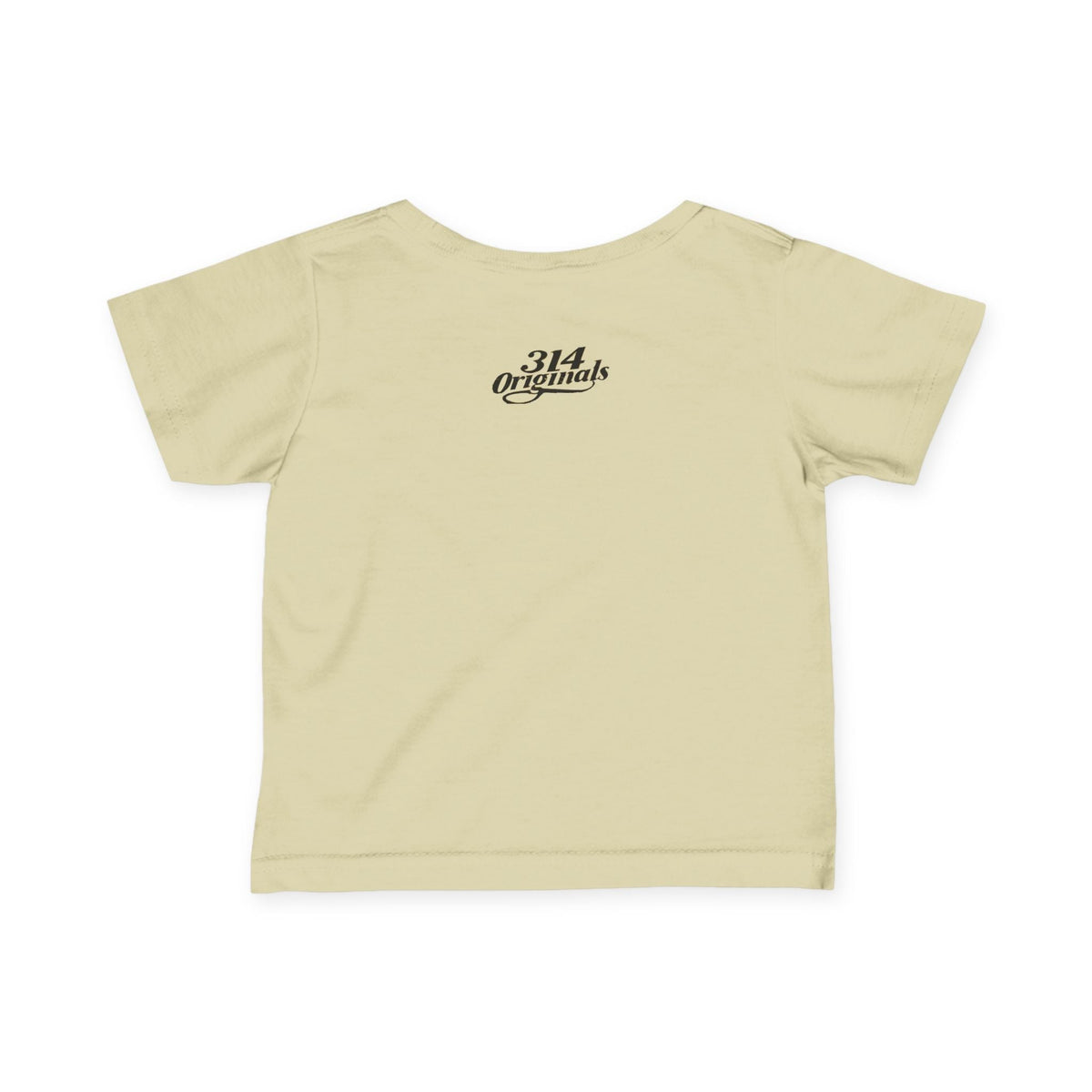 "Caution: Cuteness Overload" — Baby T-Shirt (Yellow Warning Sign) - 314 Originals