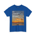 Christian Sunset T-Shirt – "His Enduring Love Provides" Inspirational Gospel Tee - 314 Originals