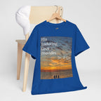 Christian Sunset T-Shirt – "His Enduring Love Provides" Inspirational Gospel Tee - 314 Originals