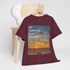 Christian Sunset T-Shirt – "His Enduring Love Provides" Inspirational Gospel Tee - 314 Originals
