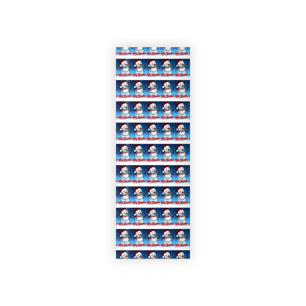 Christmas Snowman Wrapping Paper Roll — Holiday Gift Wrap with 'Merry Christmas' Design - 314 Originals