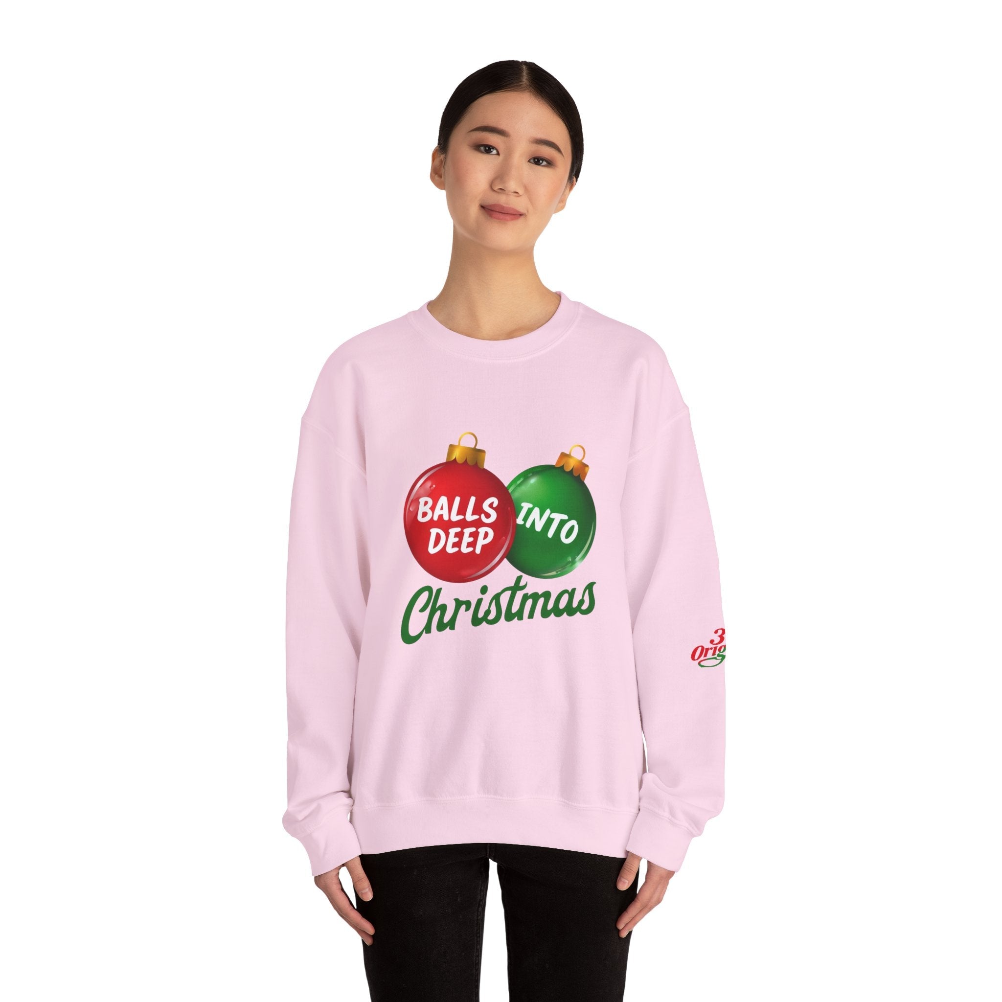 Christmas Sweatshirt "Balls Deep Into Christmas" Holiday Crewneck - 314 Originals