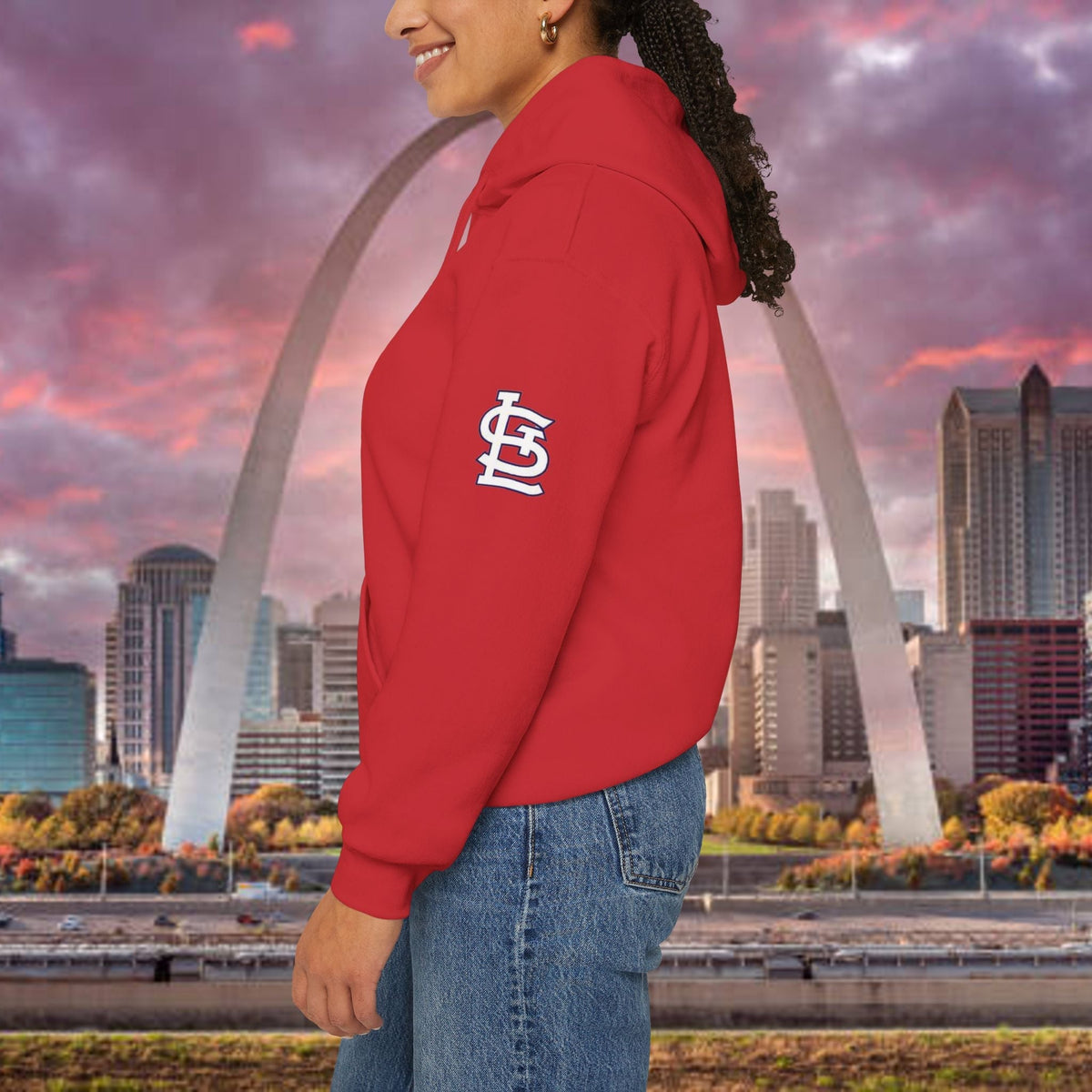 City Skyline Hoodie — Black & White Waterfront Panorama Pullover - 314 Originals