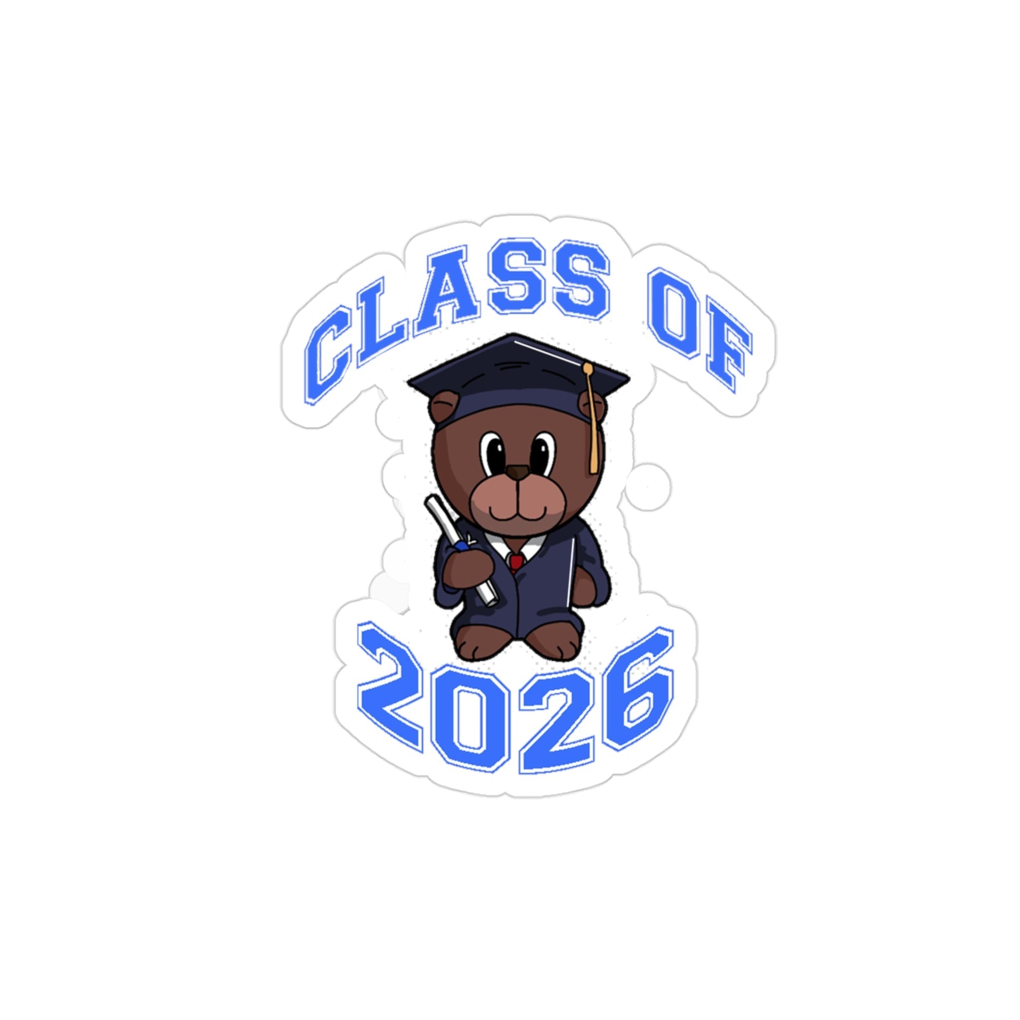 Class of 2026 Graduation Bear Sticker — Transparent Die-Cut Outdoor Sticker - 314 Originals
