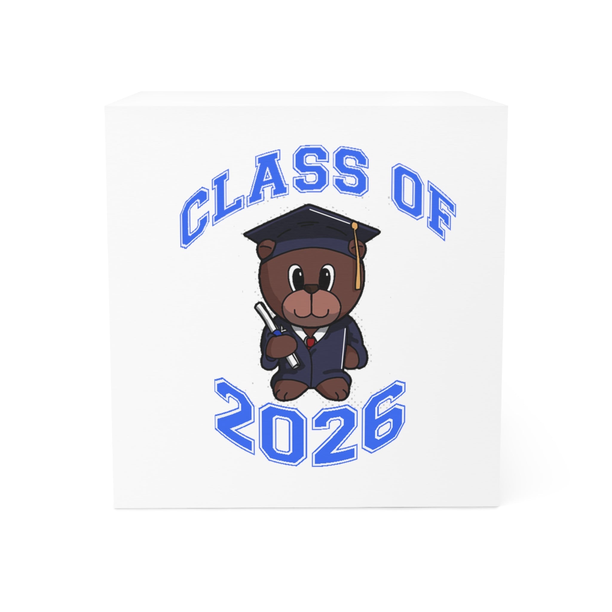 Class of 2026 Graduation Note Cube — Cute Teddy Grad Memo Block - 314 Originals