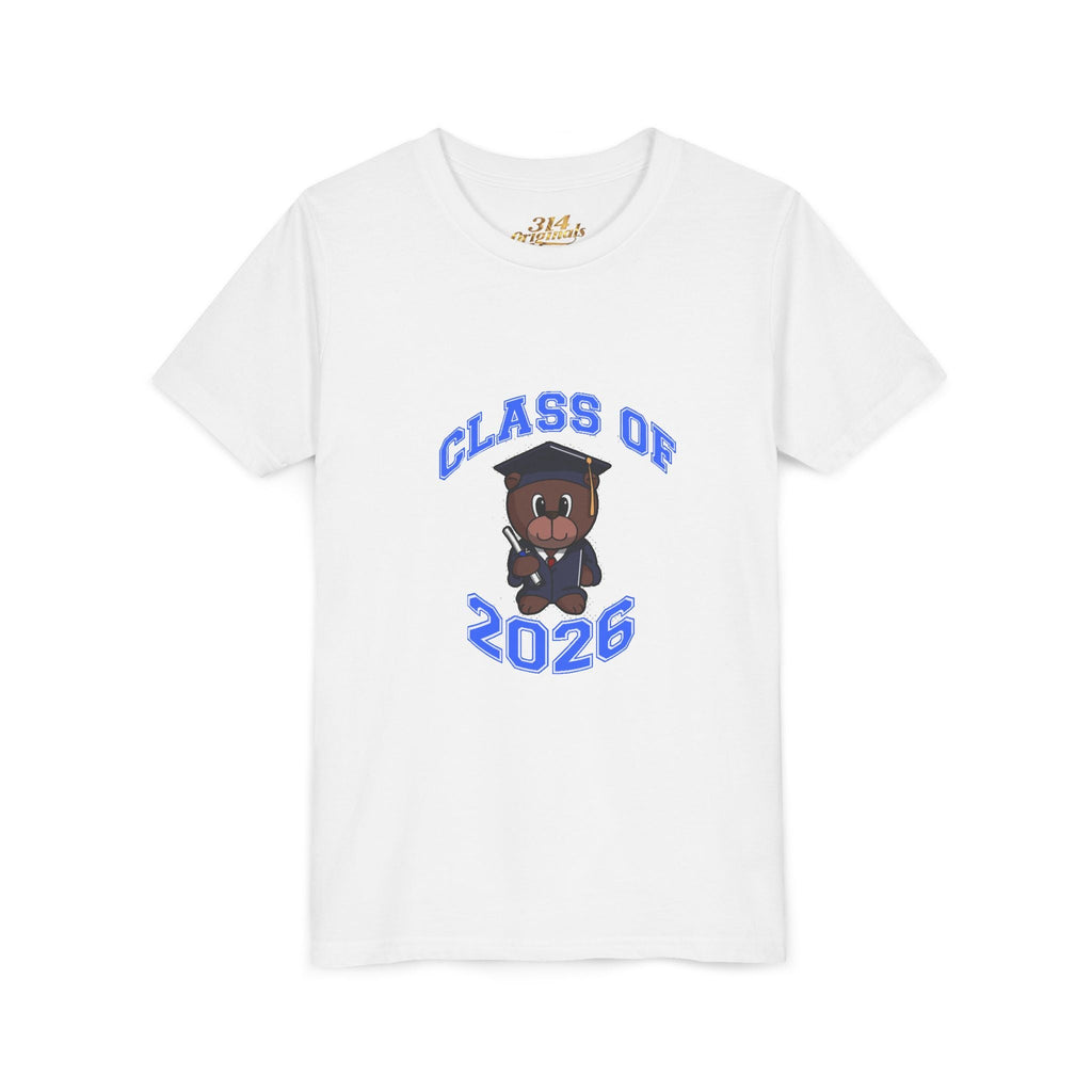 Class of 2026 Kids Graduation T-Shirt — Cute Graduate Bear Youth Tee - 314 Originals