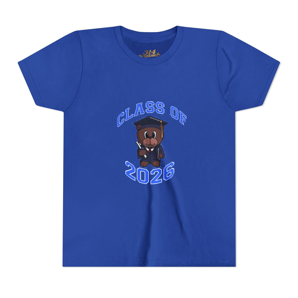 Class of 2026 Kids Graduation T-Shirt — Cute Graduate Bear Youth Tee - 314 Originals