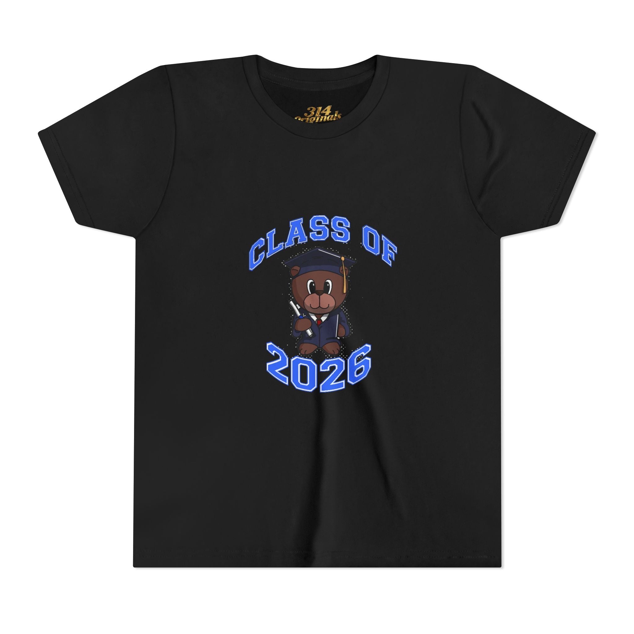 Class of 2026 Kids Graduation T‑Shirt — Cute Graduate Bear Youth Tee - 314 Originals