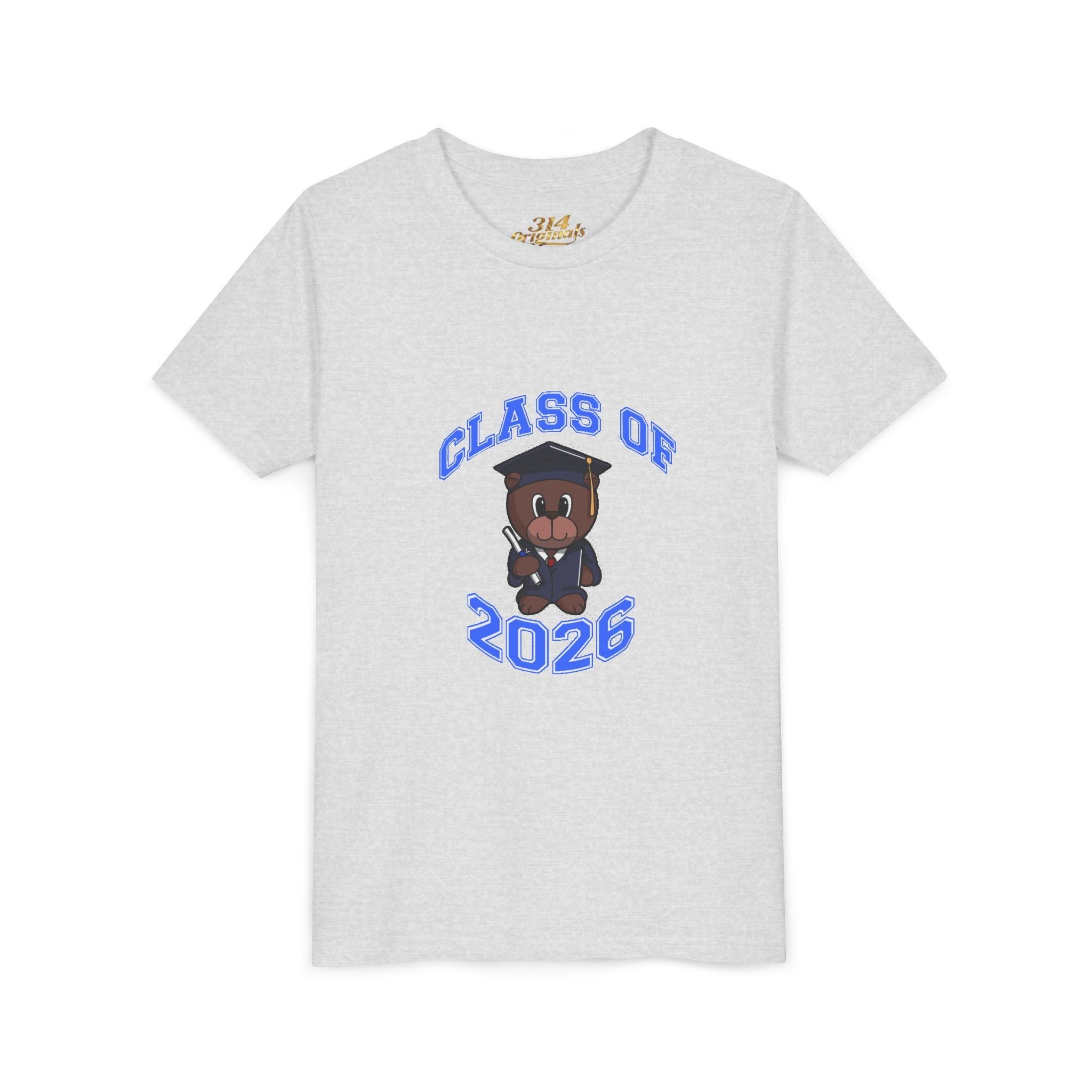 Class of 2026 Kids Graduation T-Shirt — Cute Graduate Bear Youth Tee - 314 Originals