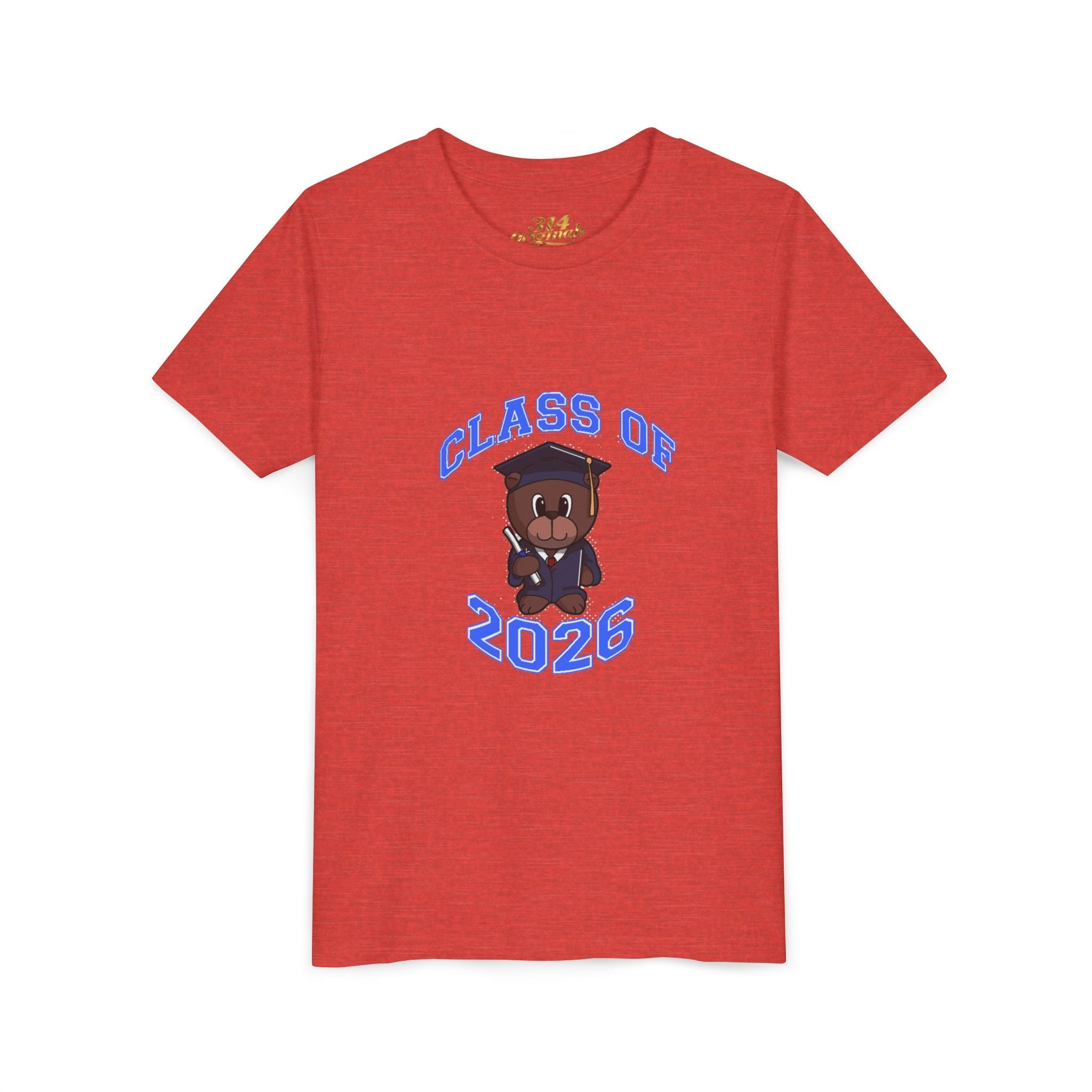 Class of 2026 Kids Graduation T-Shirt — Cute Graduate Bear Youth Tee - 314 Originals