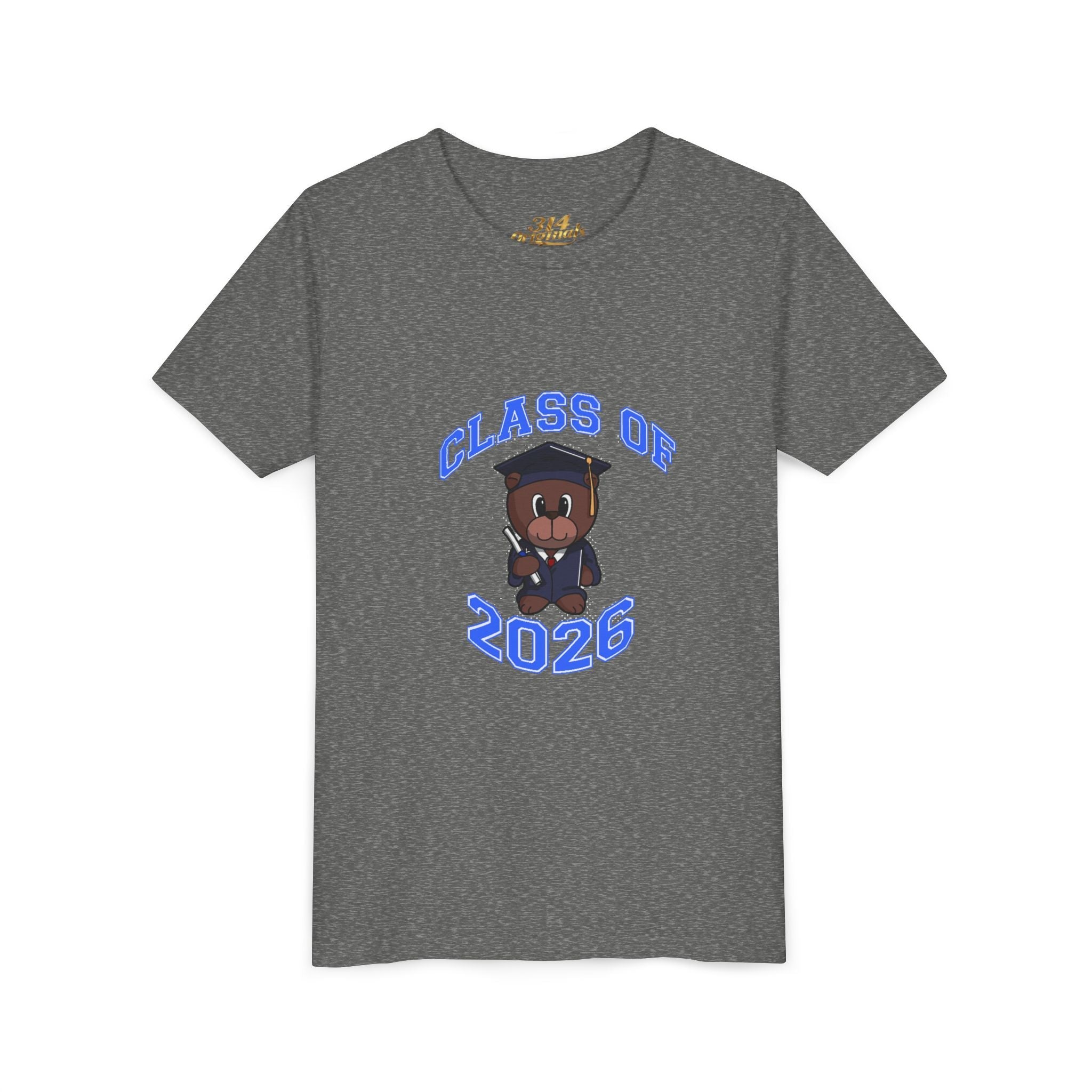 Class of 2026 Kids Graduation T-Shirt — Cute Graduate Bear Youth Tee - 314 Originals