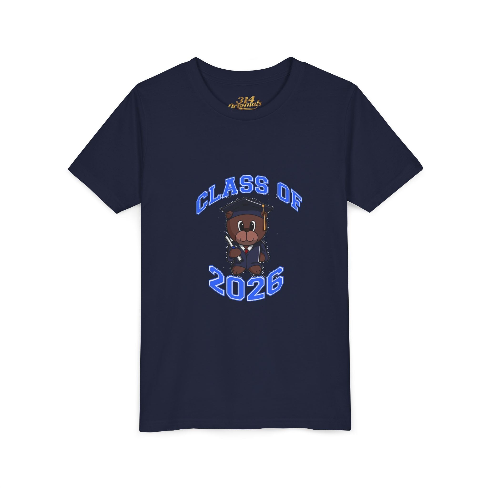 Class of 2026 Kids Graduation T-Shirt — Cute Graduate Bear Youth Tee - 314 Originals