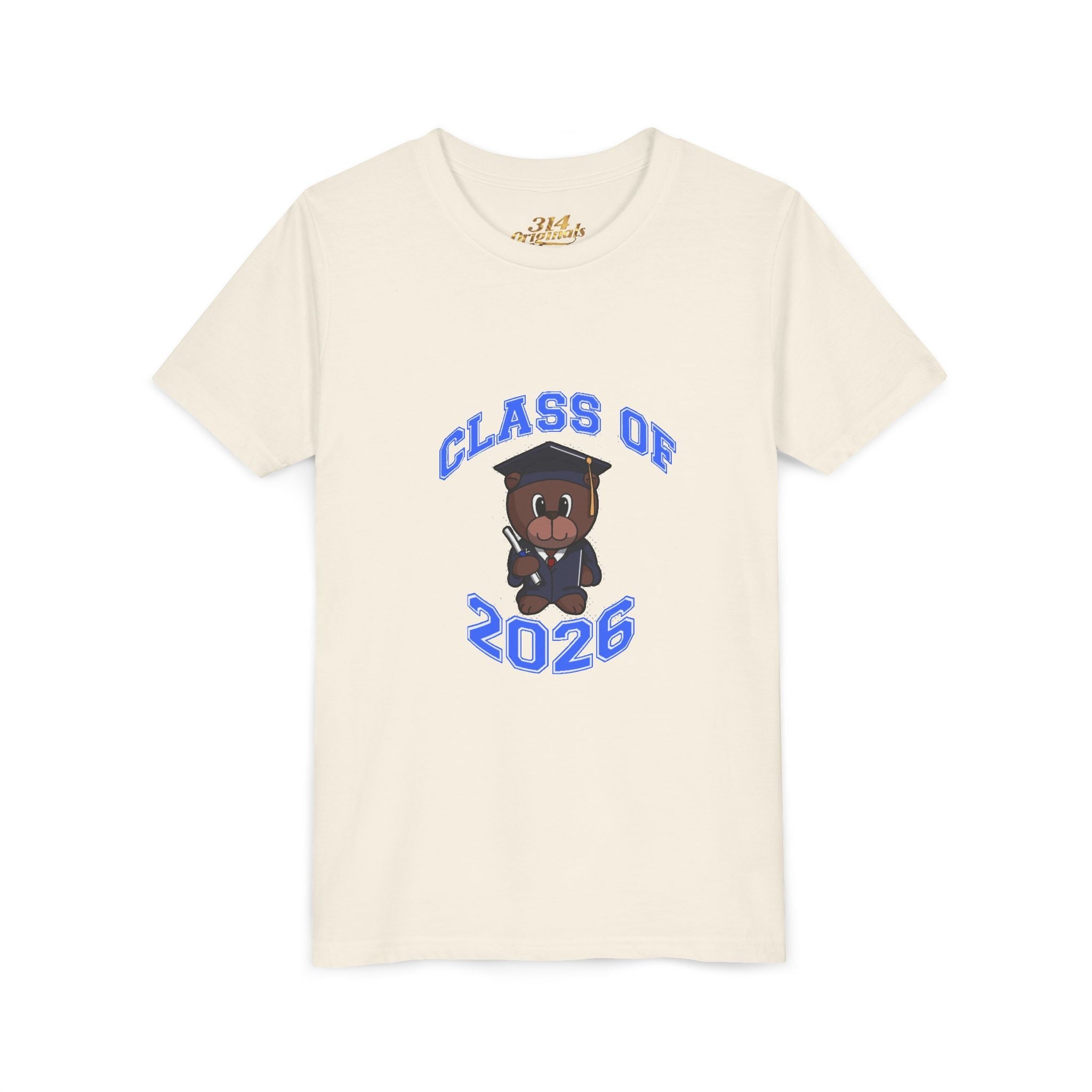 Class of 2026 Kids Graduation T-Shirt — Cute Graduate Bear Youth Tee - 314 Originals