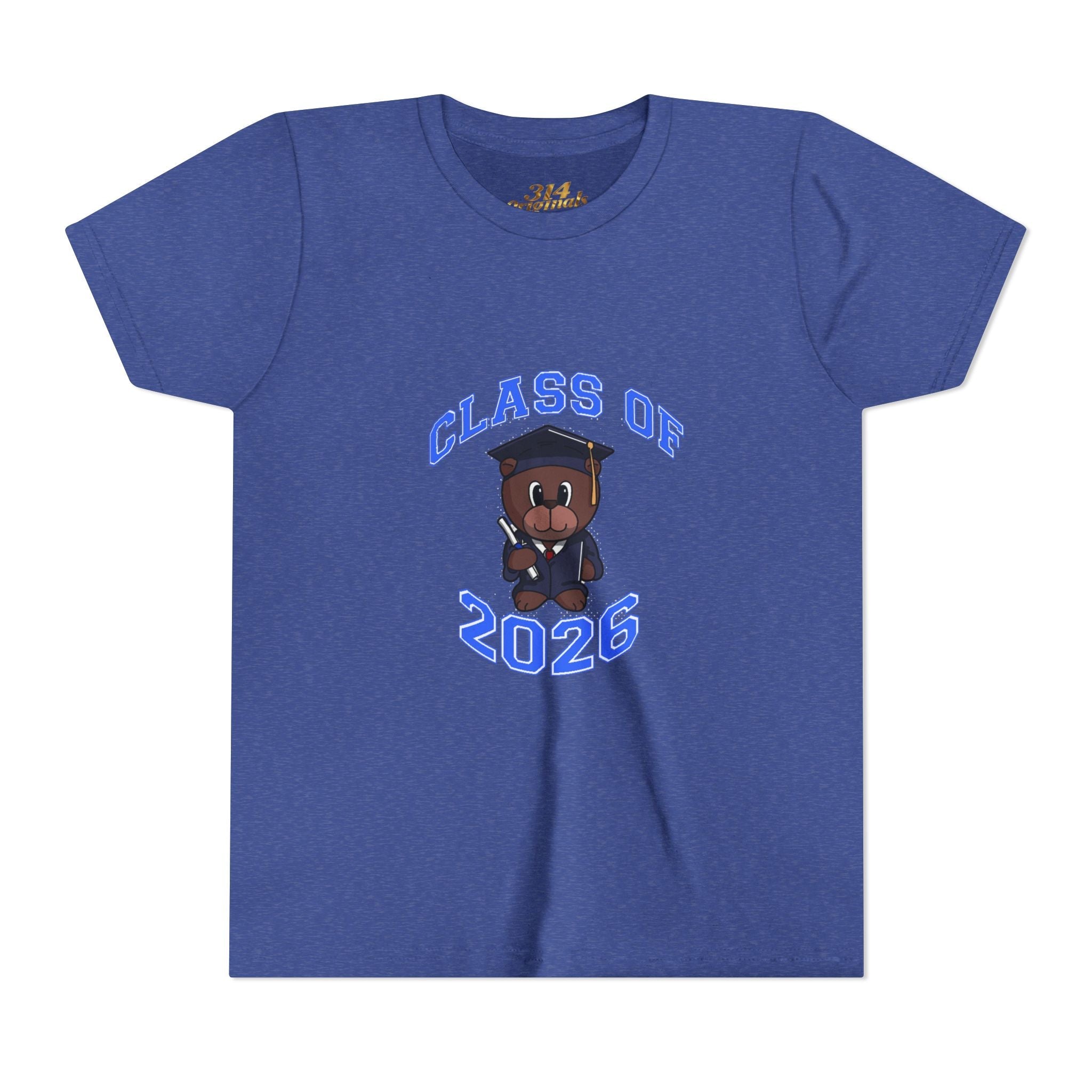 Class of 2026 Kids Graduation T‑Shirt — Cute Graduate Bear Youth Tee - 314 Originals