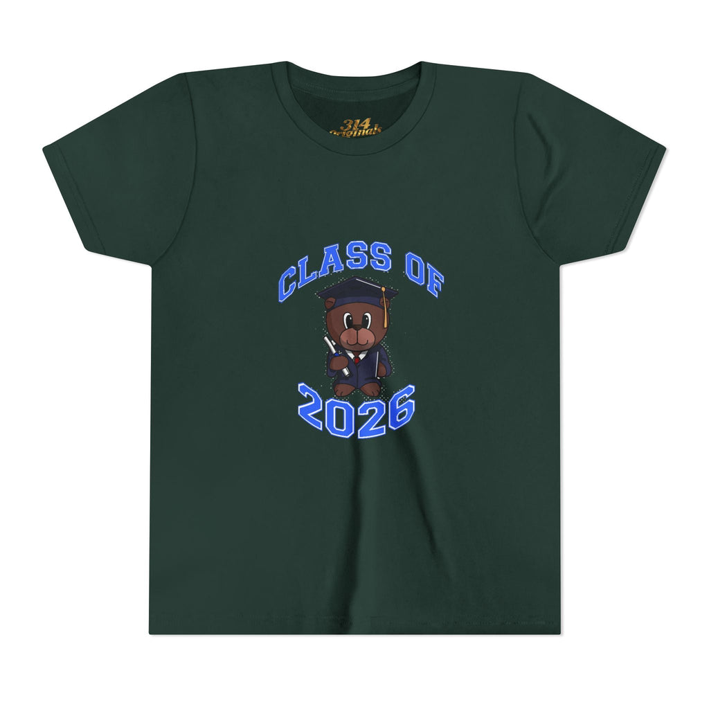 Class of 2026 Kids Graduation T-Shirt — Cute Graduate Bear Youth Tee - 314 Originals