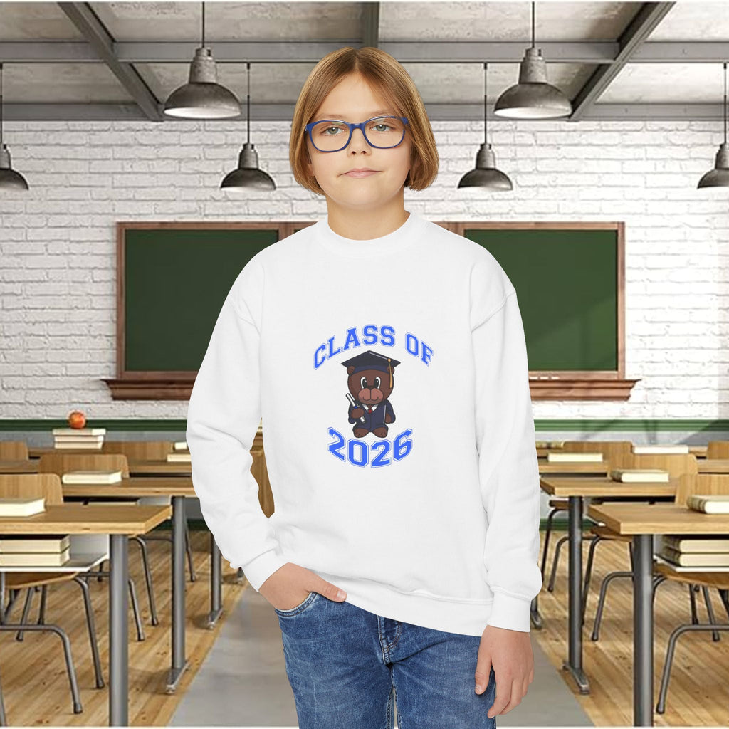 Class of 2026 Youth Crewneck Sweatshirt – Graduation Bear Design - 314 Originals