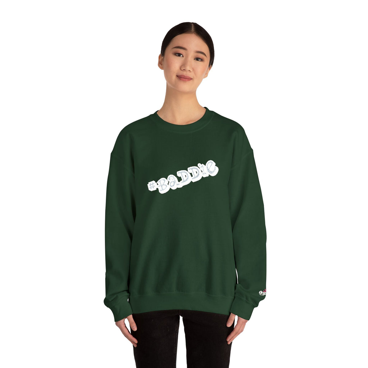Cloud Script Crewneck Sweatshirt — White Script Logo Cozy Pullover - 314 Originals
