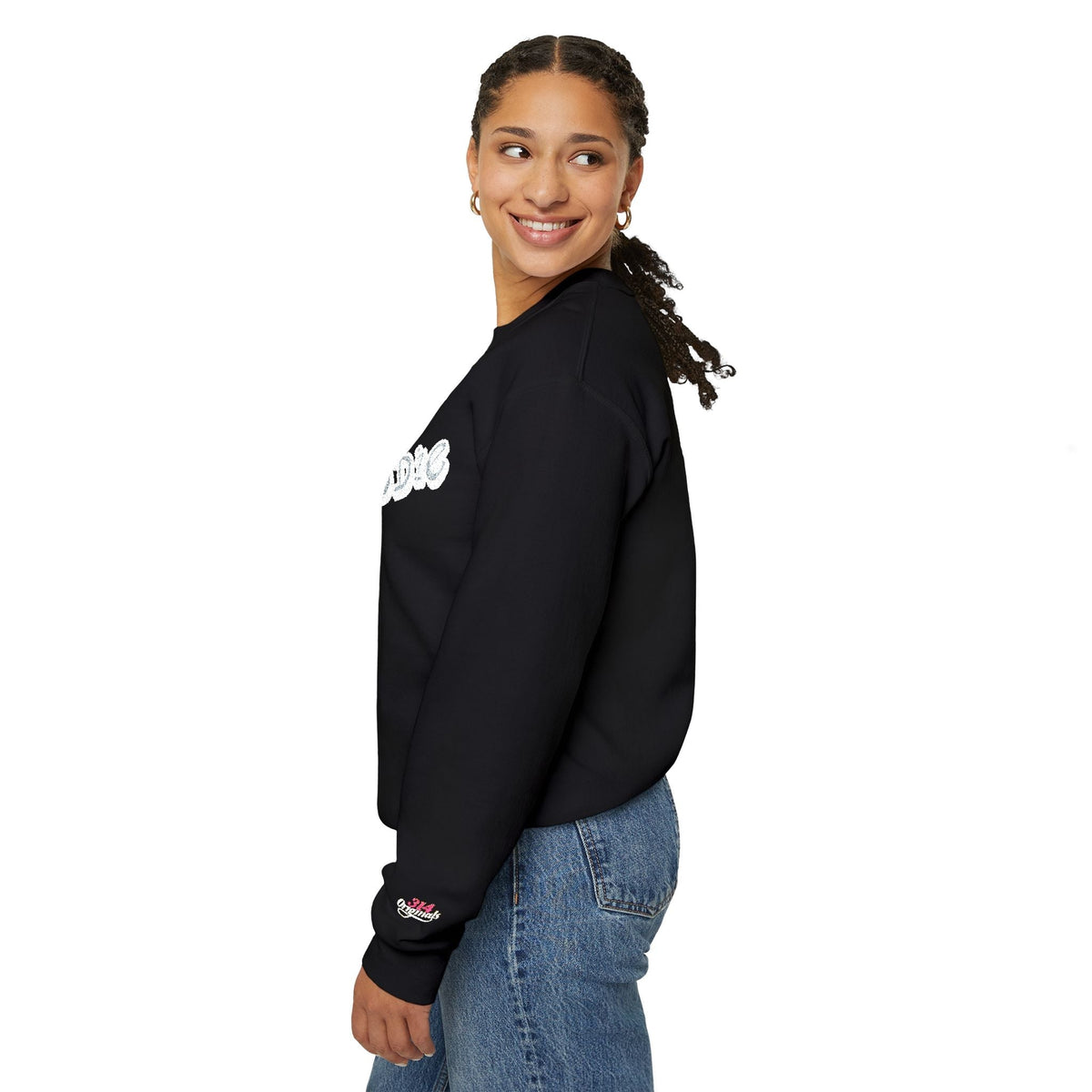 Cloud Script Crewneck Sweatshirt — White Script Logo Cozy Pullover - 314 Originals