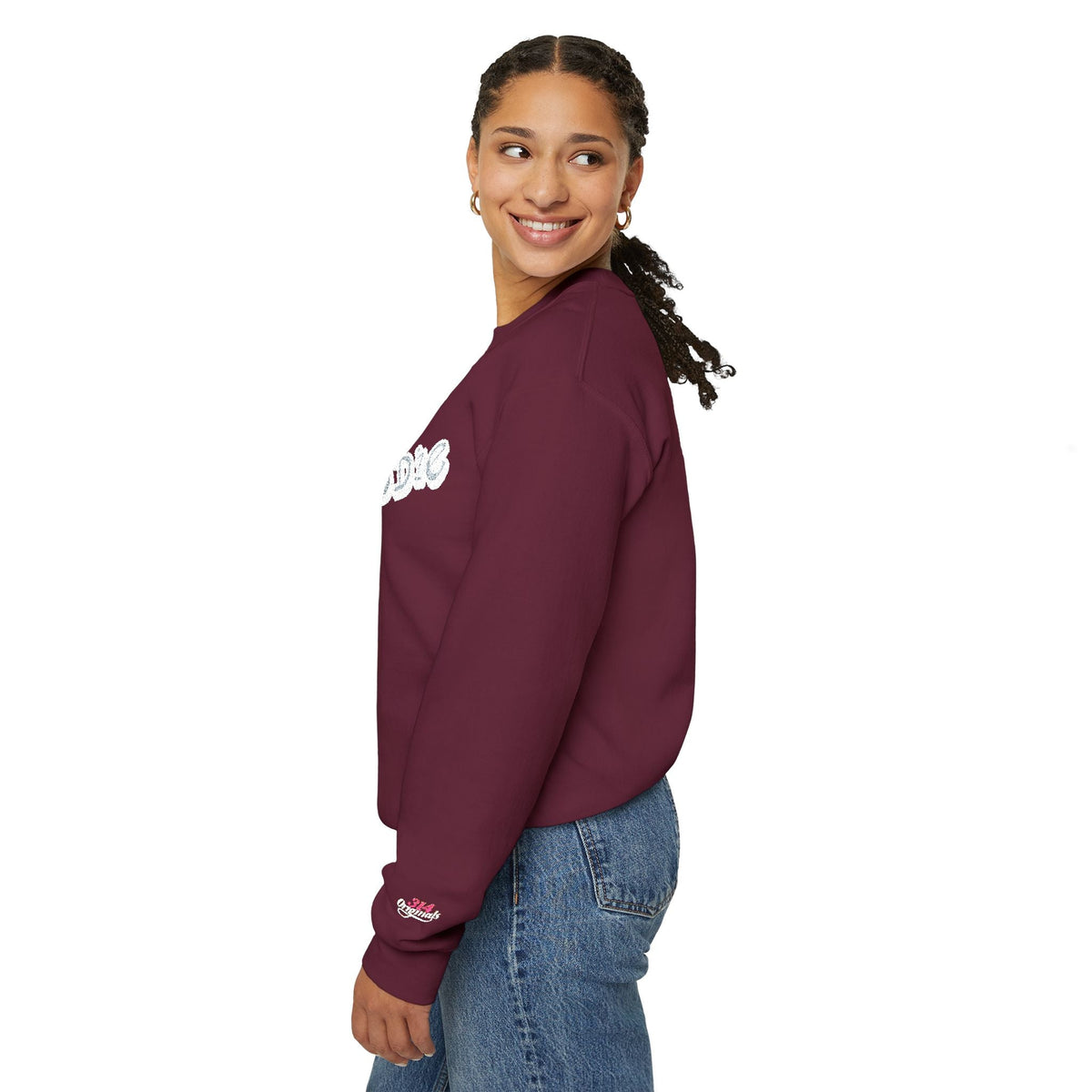 Cloud Script Crewneck Sweatshirt — White Script Logo Cozy Pullover - 314 Originals