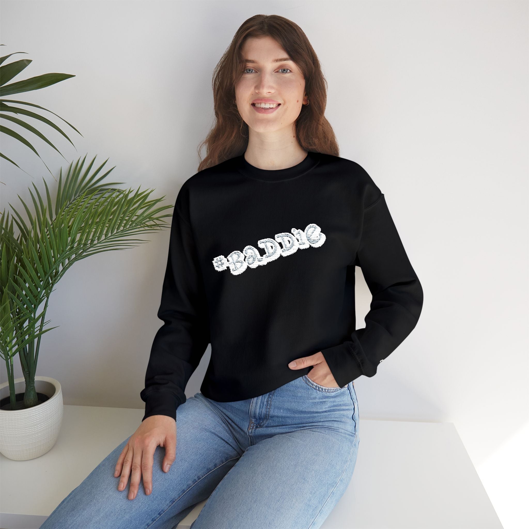 Cloud Script Crewneck Sweatshirt — White Script Logo Cozy Pullover - 314 Originals