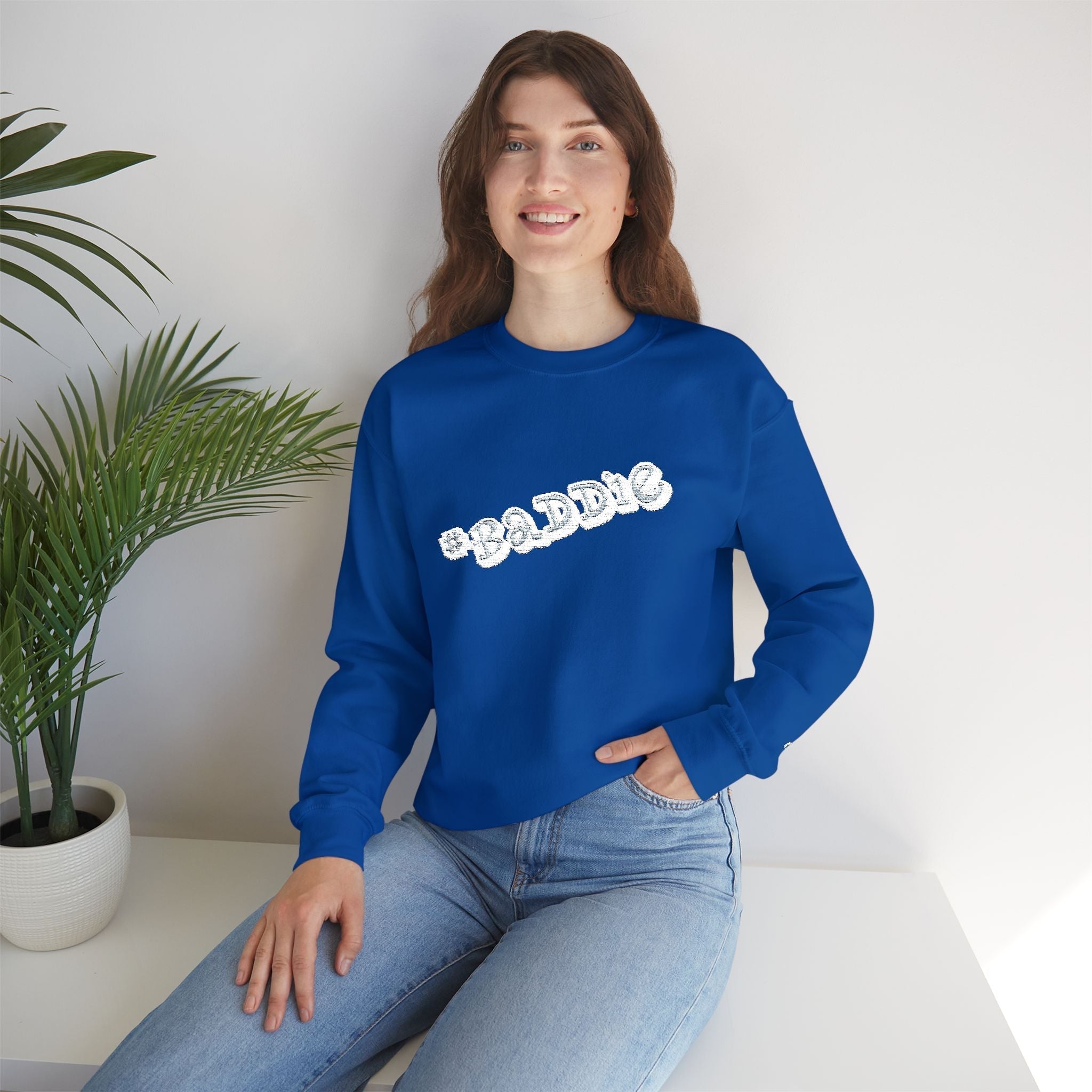 Cloud Script Crewneck Sweatshirt — White Script Logo Cozy Pullover - 314 Originals
