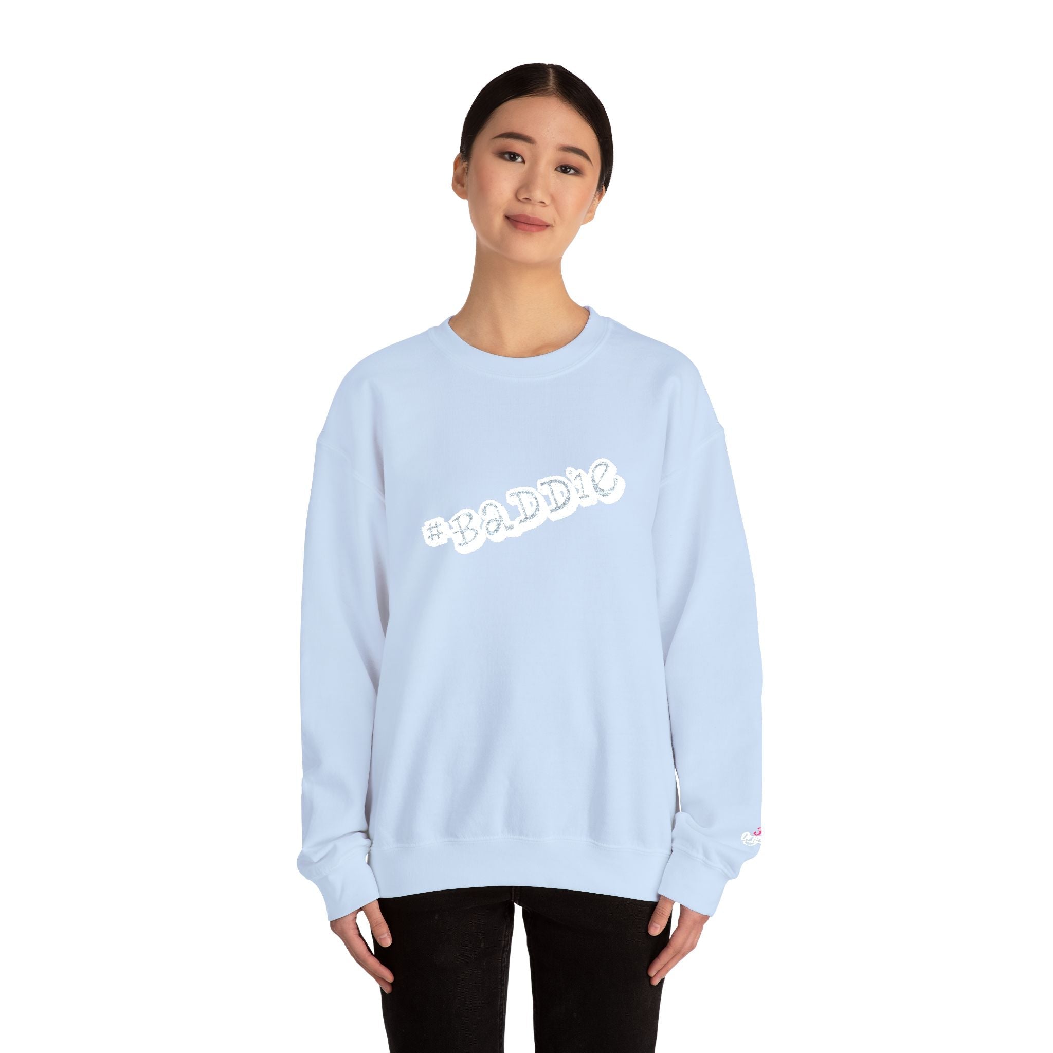 Cloud Script Crewneck Sweatshirt — White Script Logo Cozy Pullover - 314 Originals