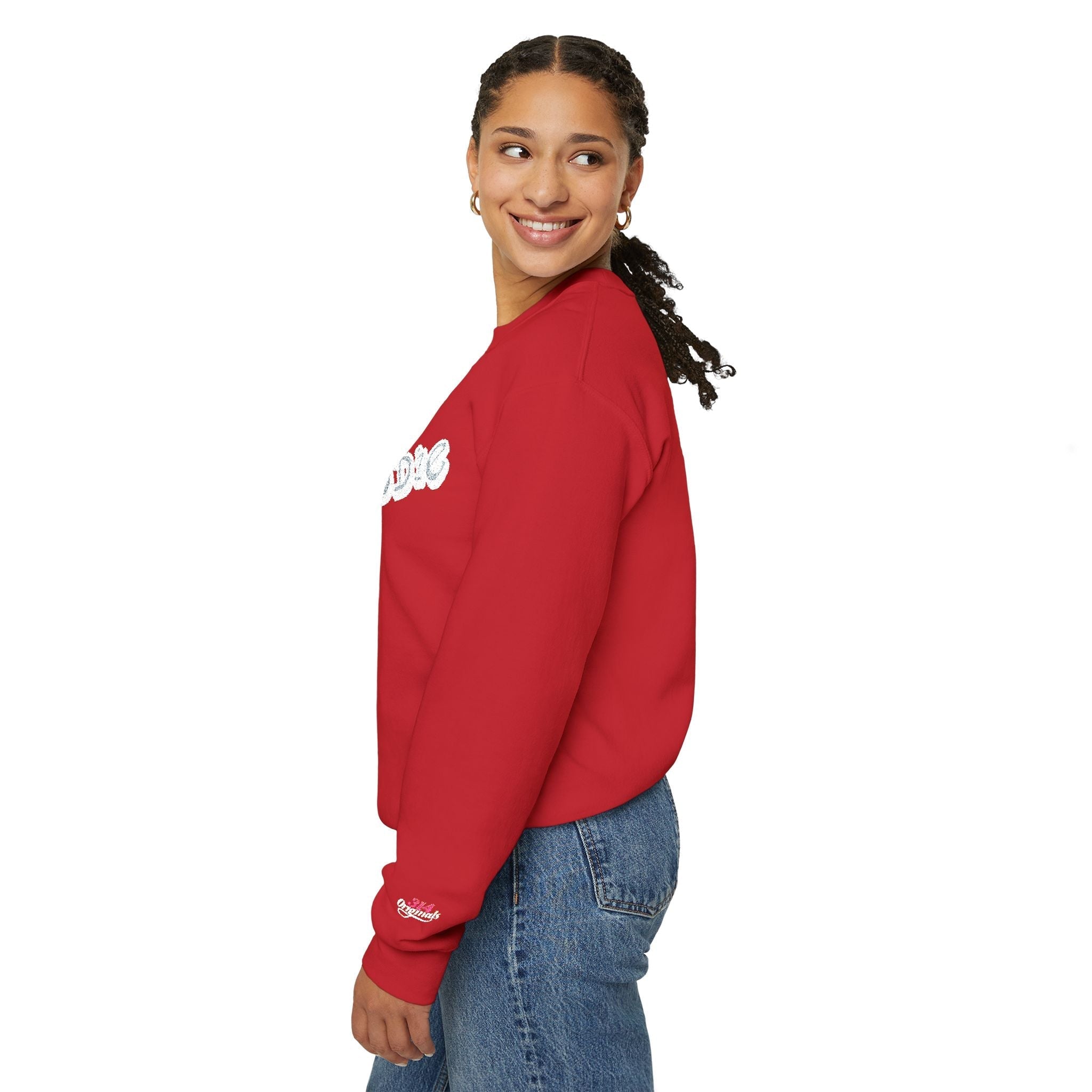 Cloud Script Crewneck Sweatshirt — White Script Logo Cozy Pullover - 314 Originals