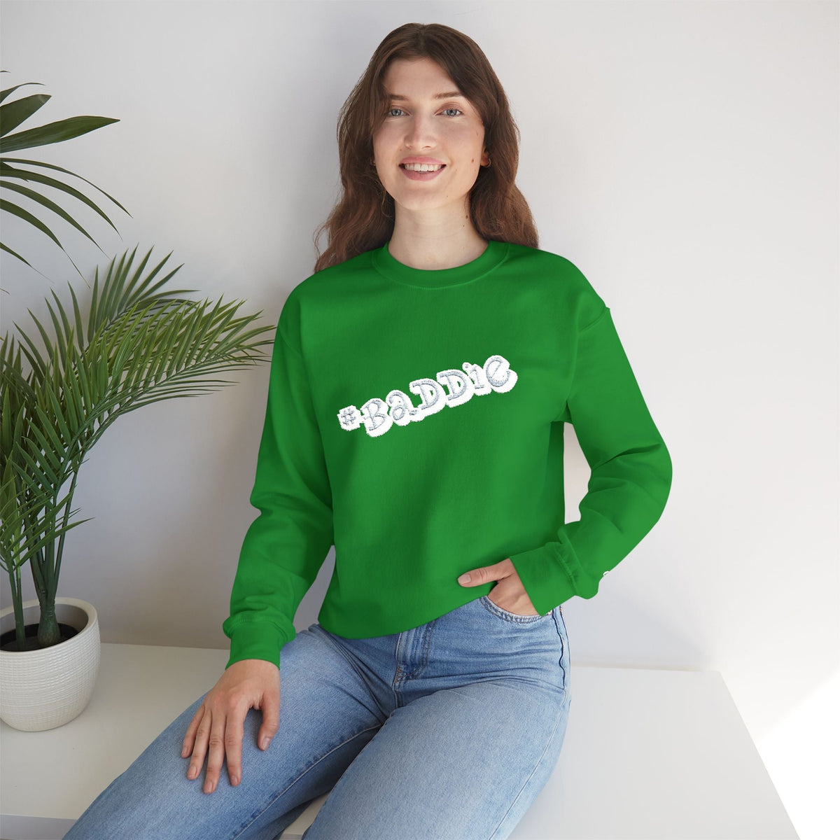 Cloud Script Crewneck Sweatshirt — White Script Logo Cozy Pullover - 314 Originals