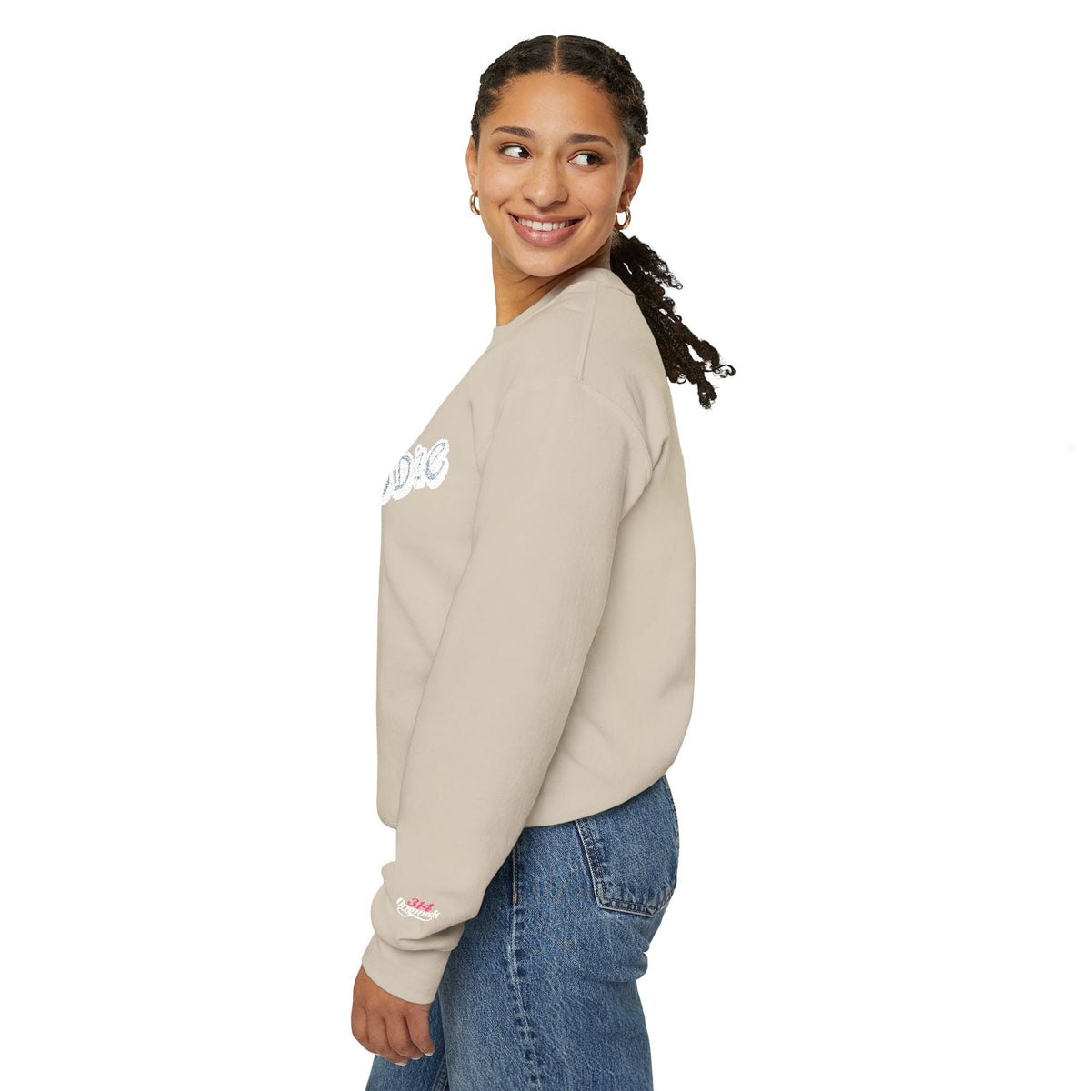 Cloud Script Crewneck Sweatshirt — White Script Logo Cozy Pullover - 314 Originals