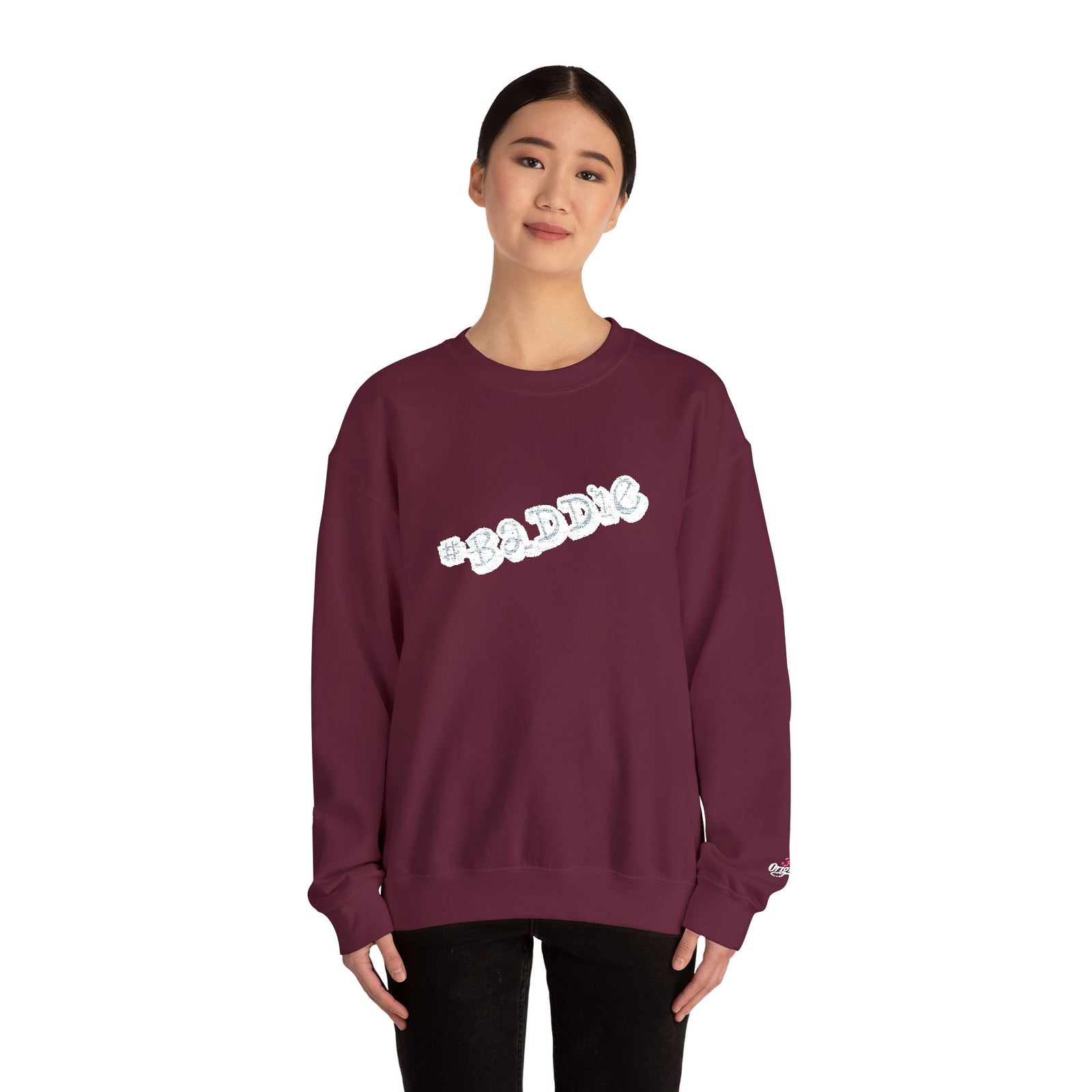 Cloud Script Crewneck Sweatshirt — White Script Logo Cozy Pullover - 314 Originals