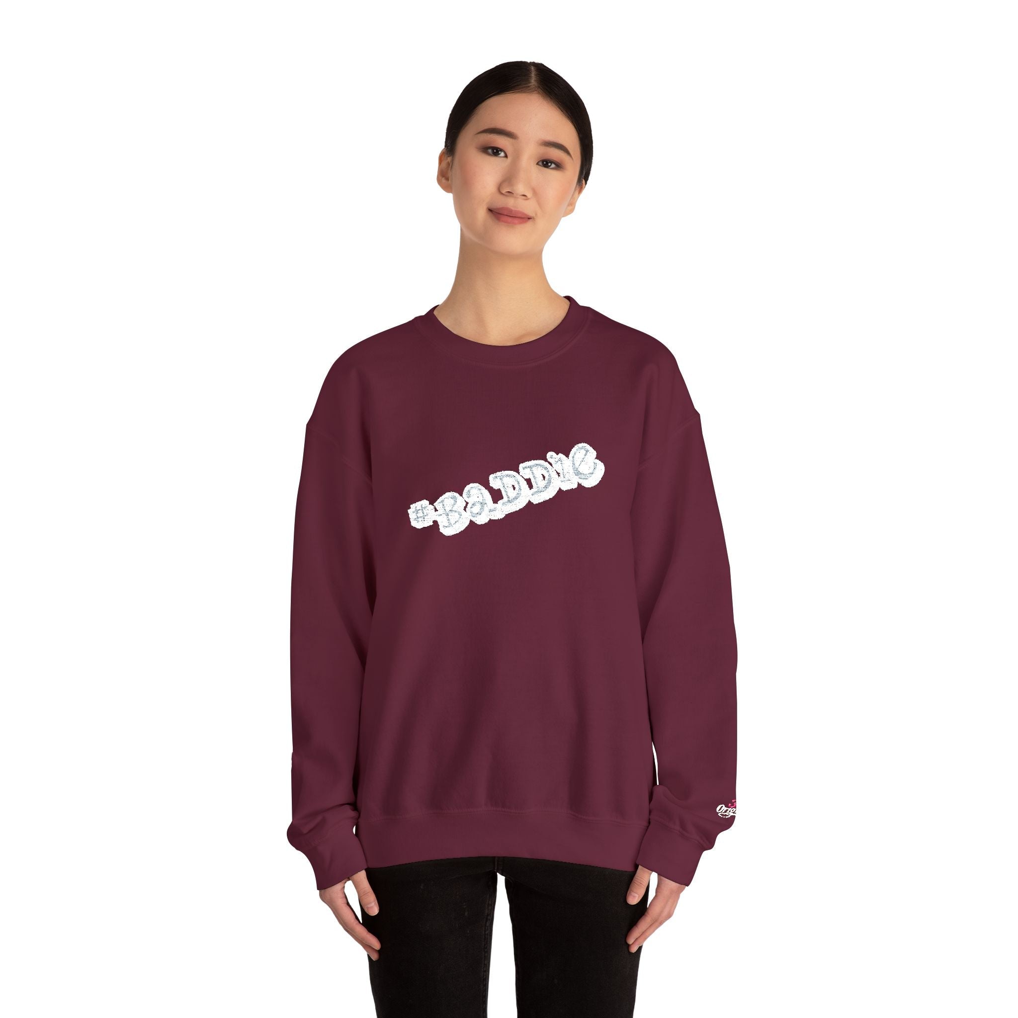 Cloud Script Crewneck Sweatshirt — White Script Logo Cozy Pullover - 314 Originals