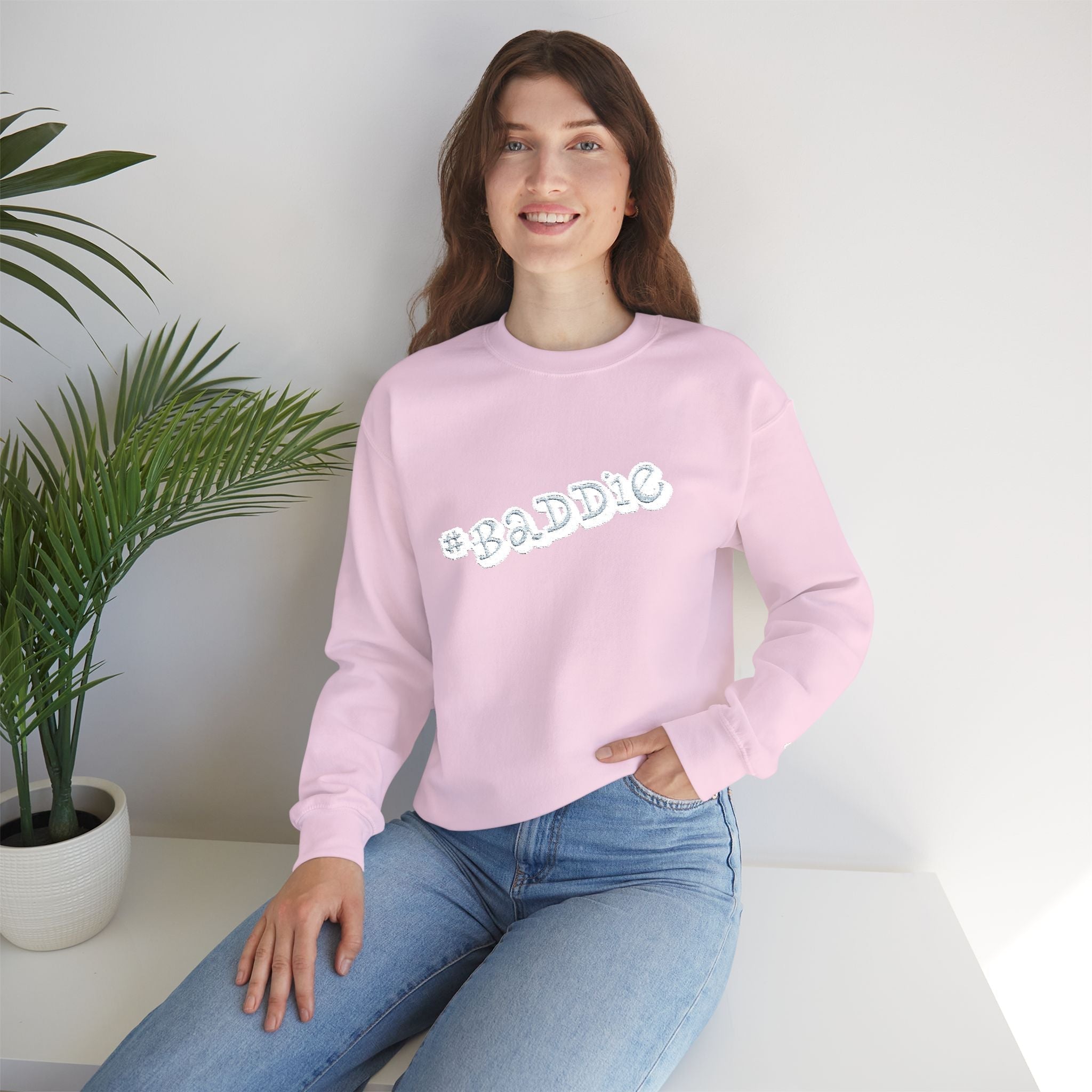 Cloud Script Crewneck Sweatshirt — White Script Logo Cozy Pullover - 314 Originals