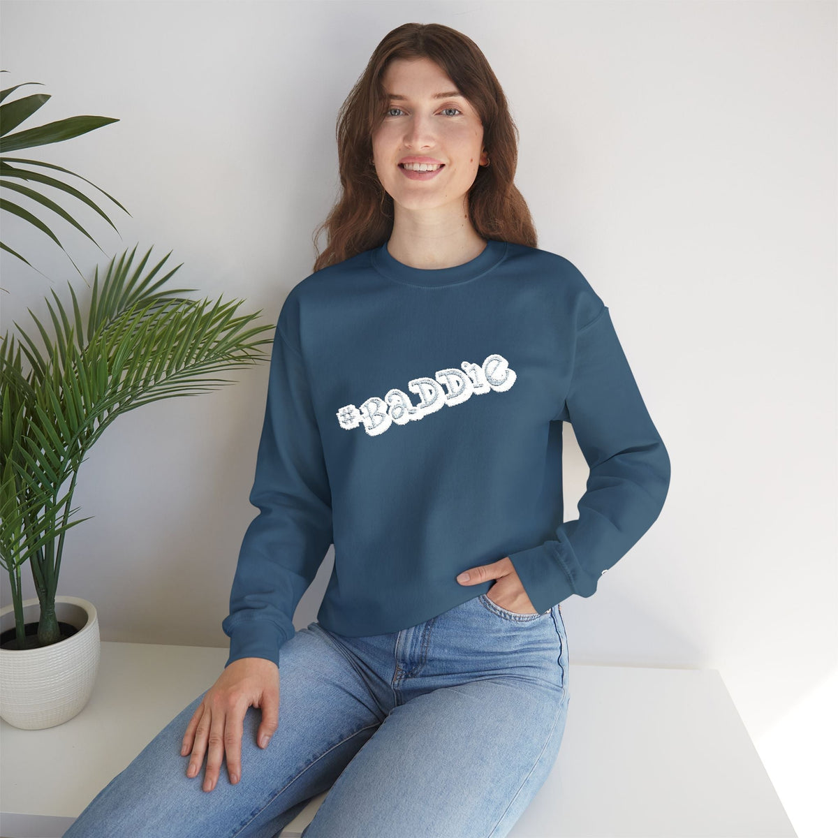 Cloud Script Crewneck Sweatshirt — White Script Logo Cozy Pullover - 314 Originals