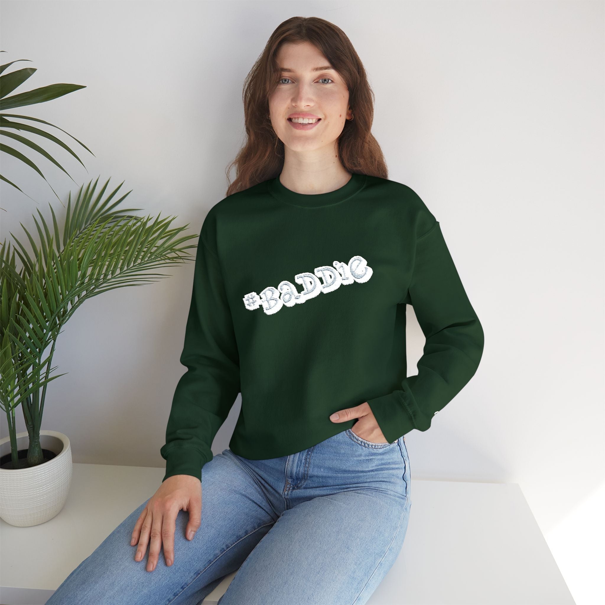 Cloud Script Crewneck Sweatshirt — White Script Logo Cozy Pullover - 314 Originals